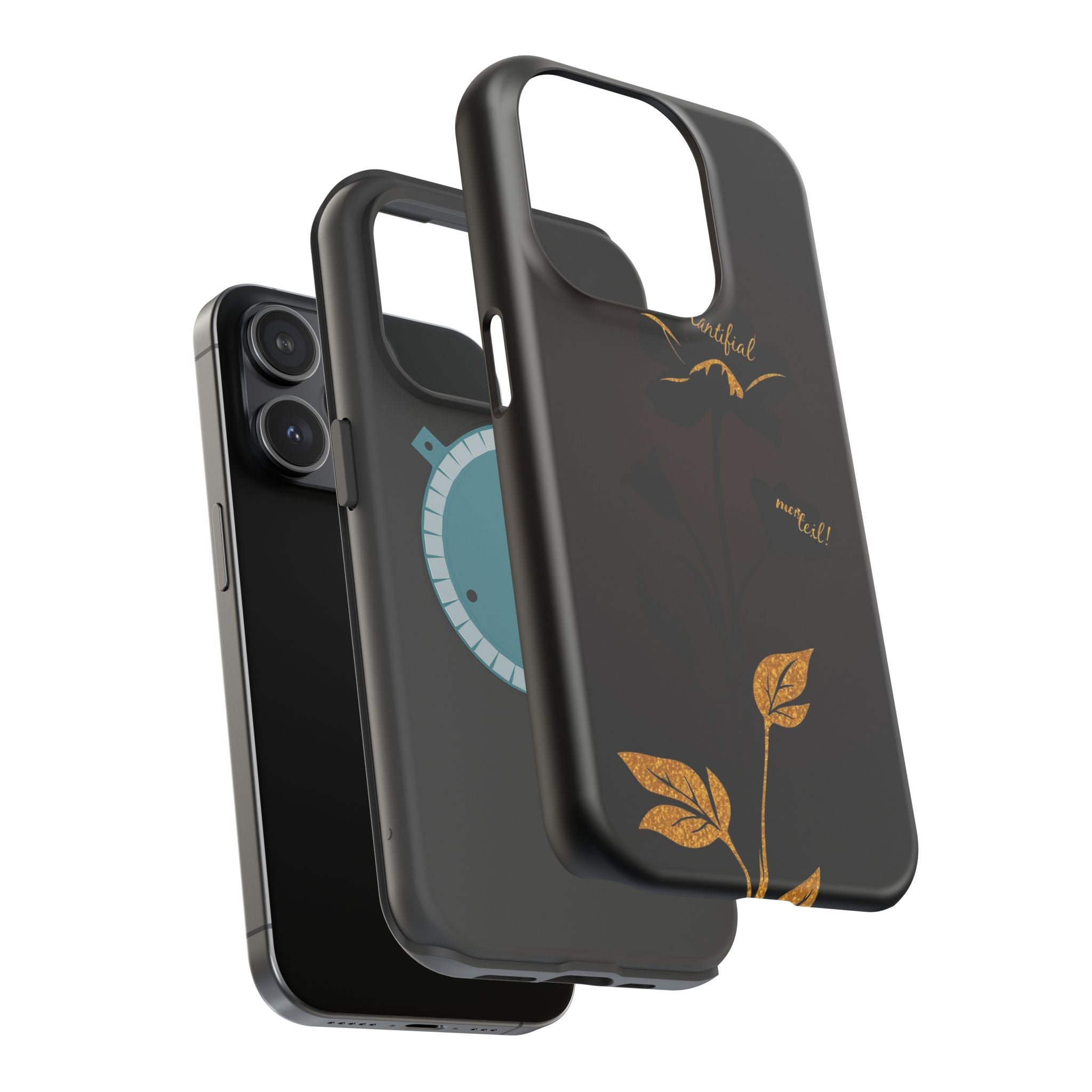 iPhone Earthy Floral Silhouette Design Slim Everyday Designer Case · iPhone Case