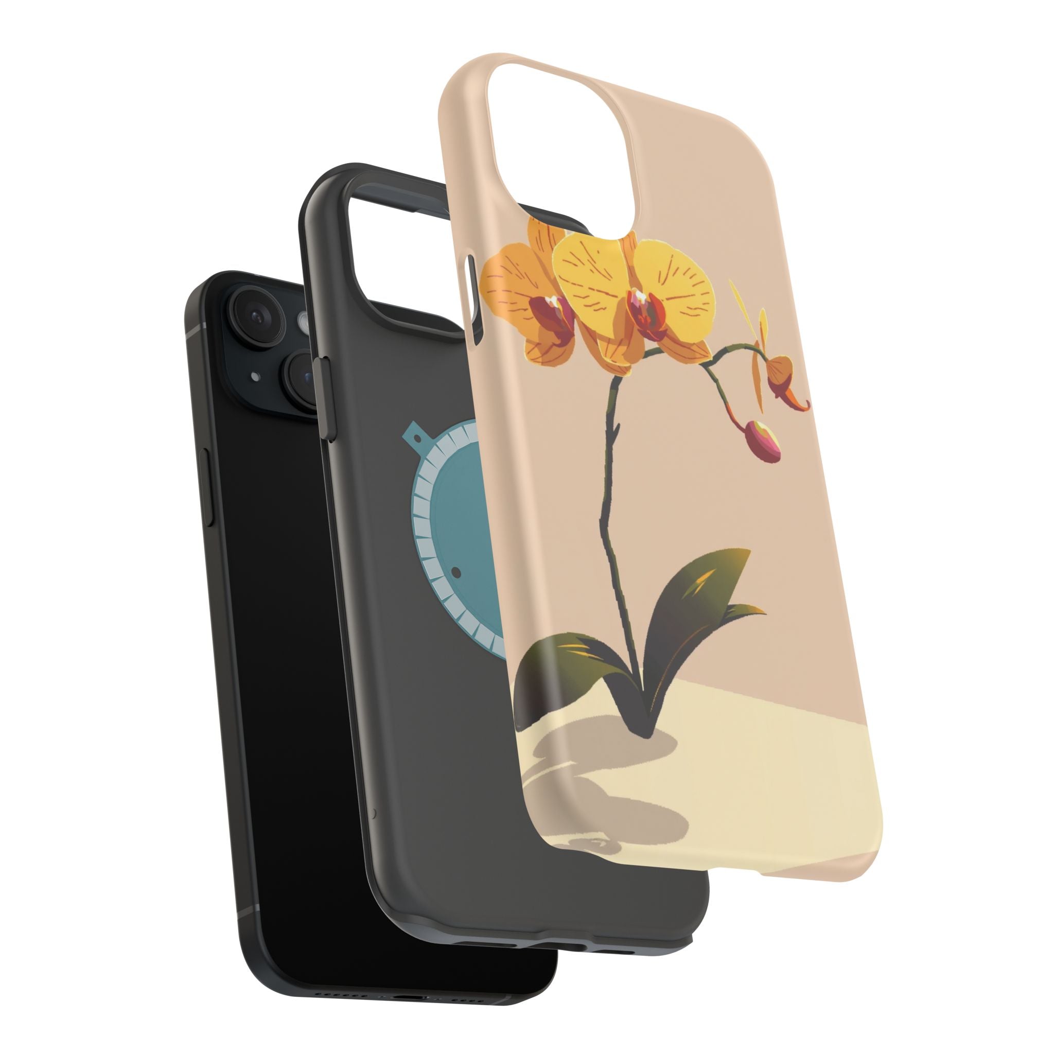 iPhone Orchid Study Pixel Art -Bit Bold Modern Everyday Snap Case · iPhone Case