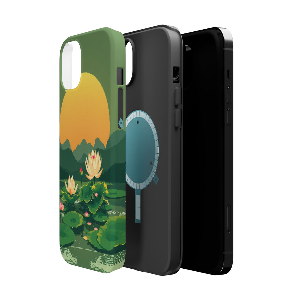 iPhone Lotus Pond Enchanted Art Slim Everyday Designer Case · iPhone Case