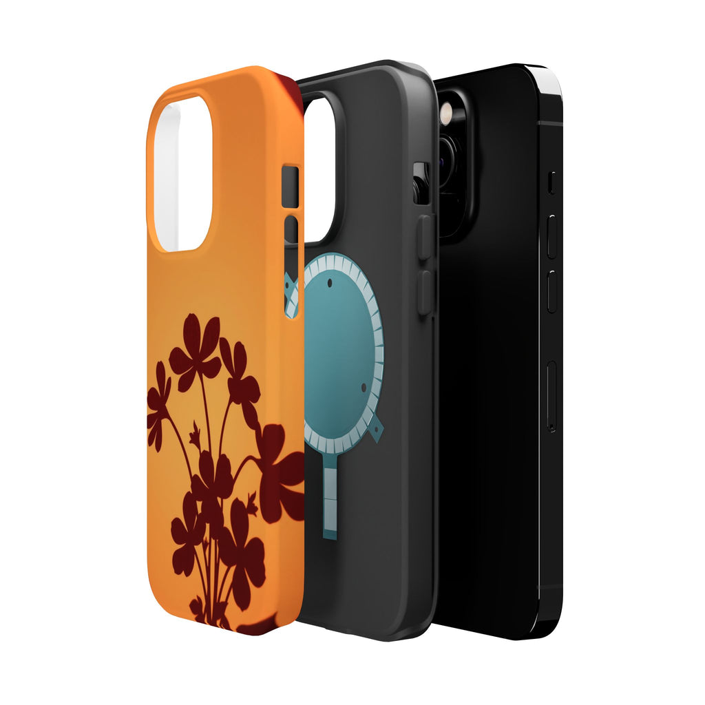 iPhone Floral Silhouette Electric Art Slim Everyday Designer Case · iPhone Case