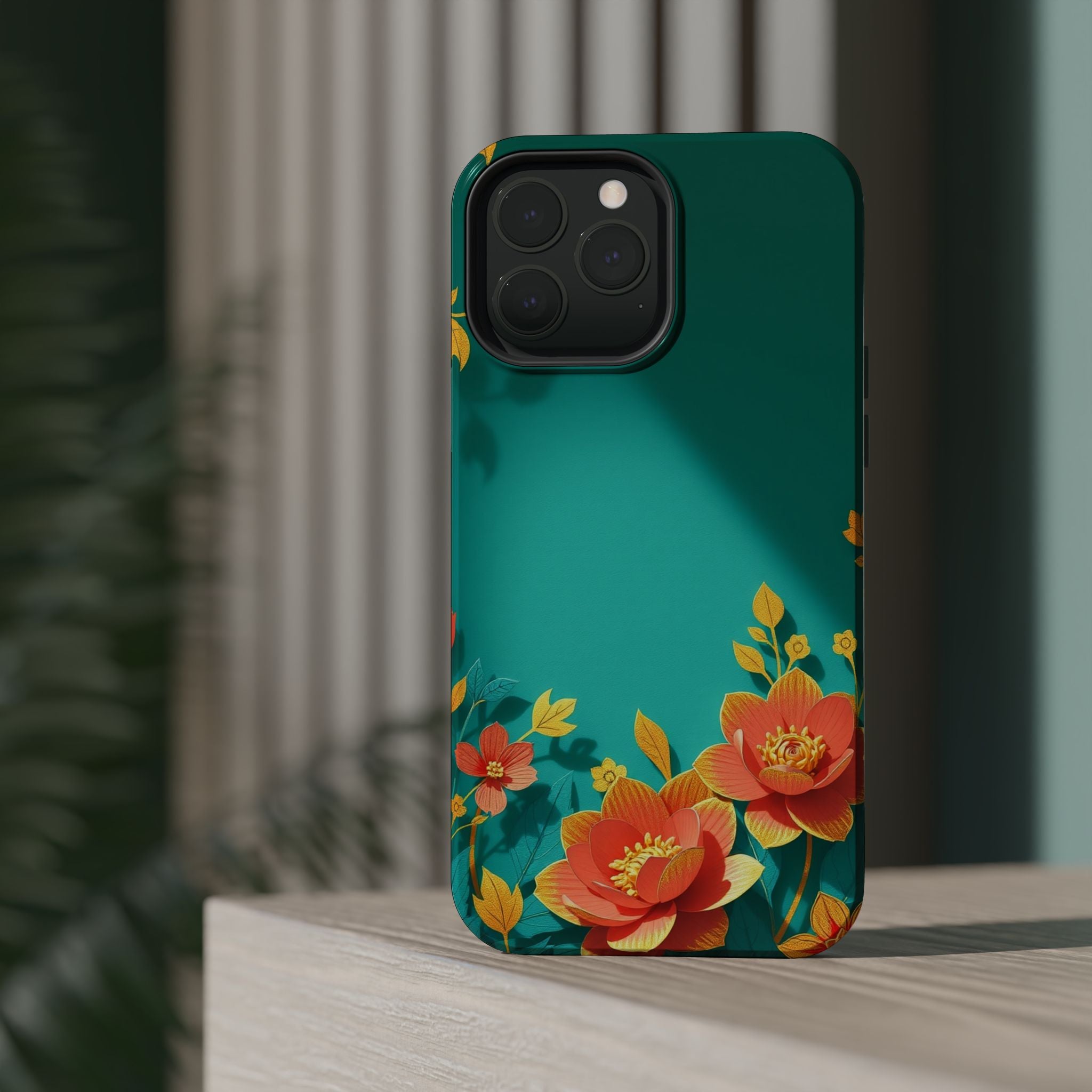 iPhone Floral Gold Foil Paper Cut Art Slim Everyday Designer Case · iPhone Case