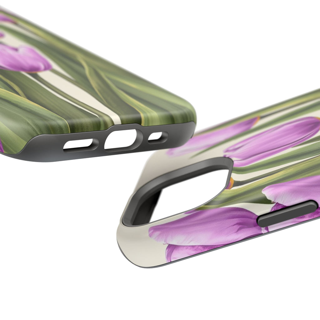 iPhone Tulip Row Electric Art 14 Bold Modern Everyday Snap Case · iPhone Case