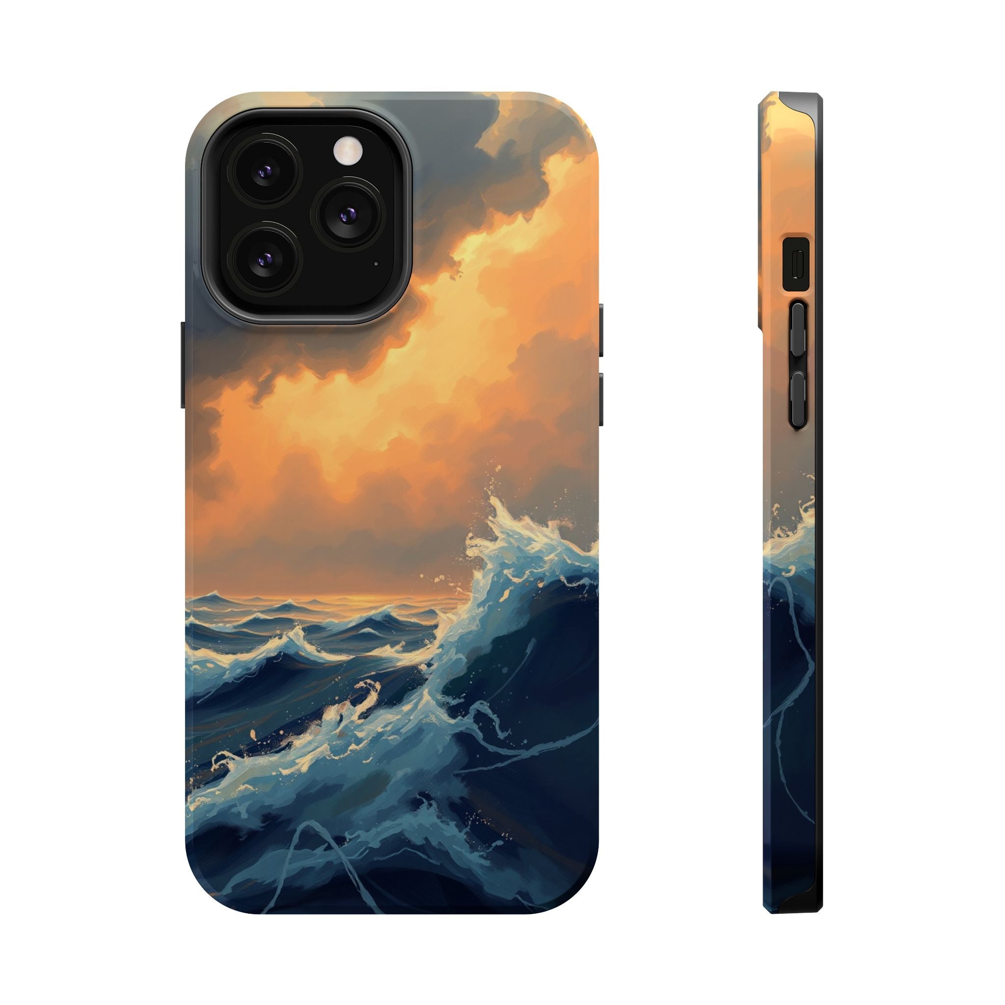 iPhone Sunset Amber And Peach Storm at Sea Slim iPhone Everyday · iPhone Case
