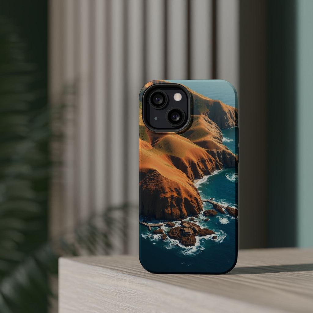 iPhone Mustard And Rust Hibiscus Coast Slim Everyday Designer Case · iPhone Case