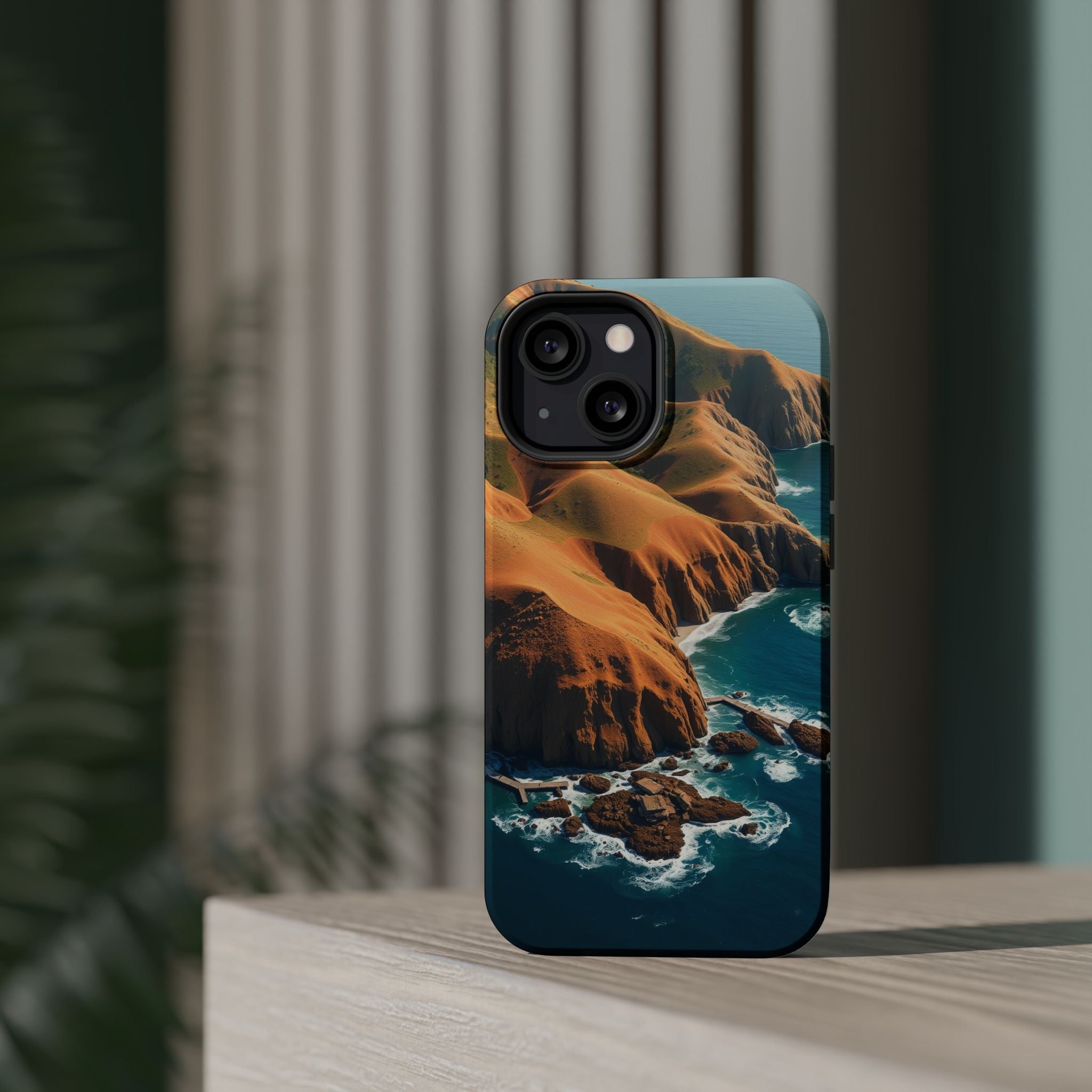 iPhone Mustard And Rust Hibiscus Coast Slim Everyday Designer Case · iPhone Case