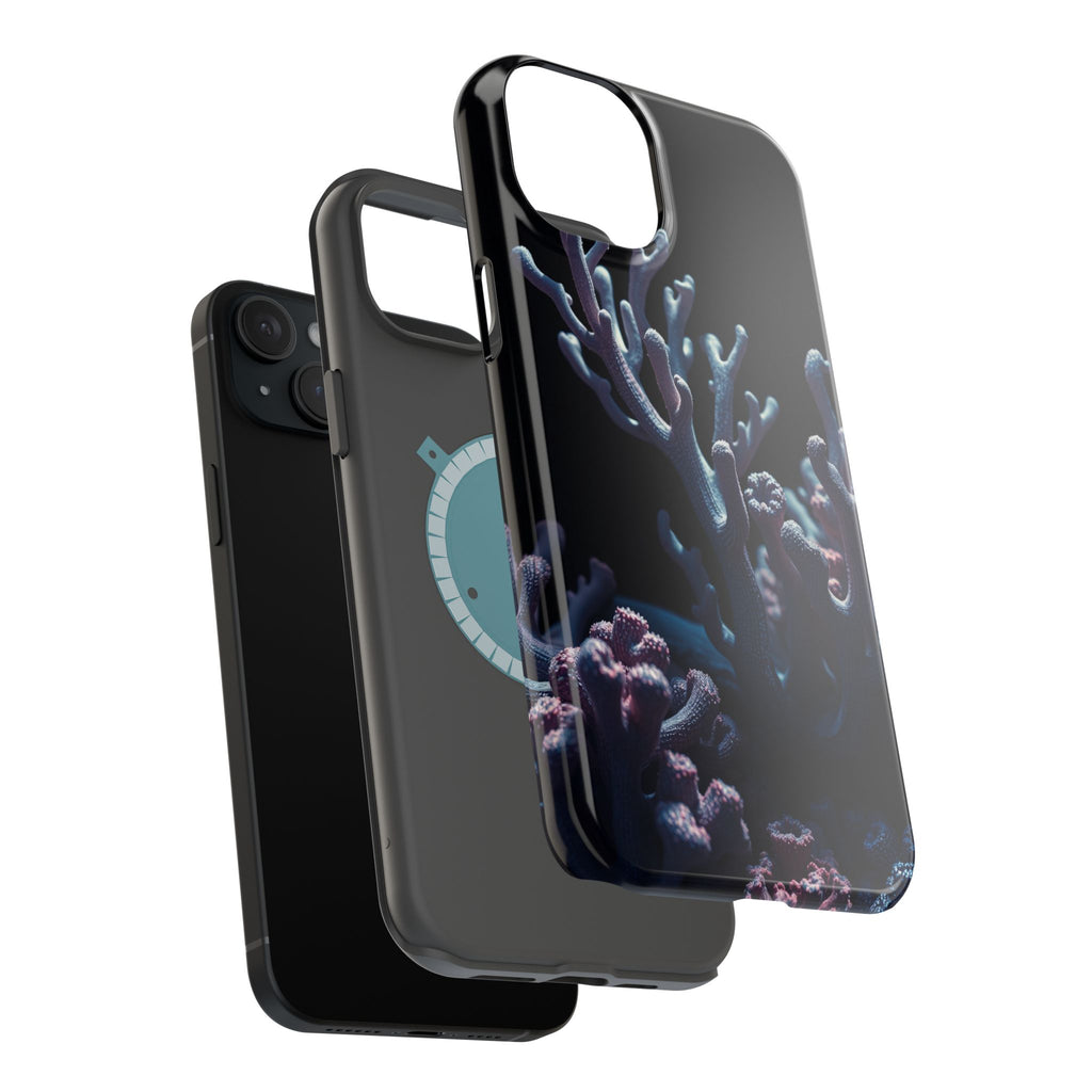 iPhone Midnight Blue And Silver Coral Reef Life Soft iPhone Finish · iPhone Case
