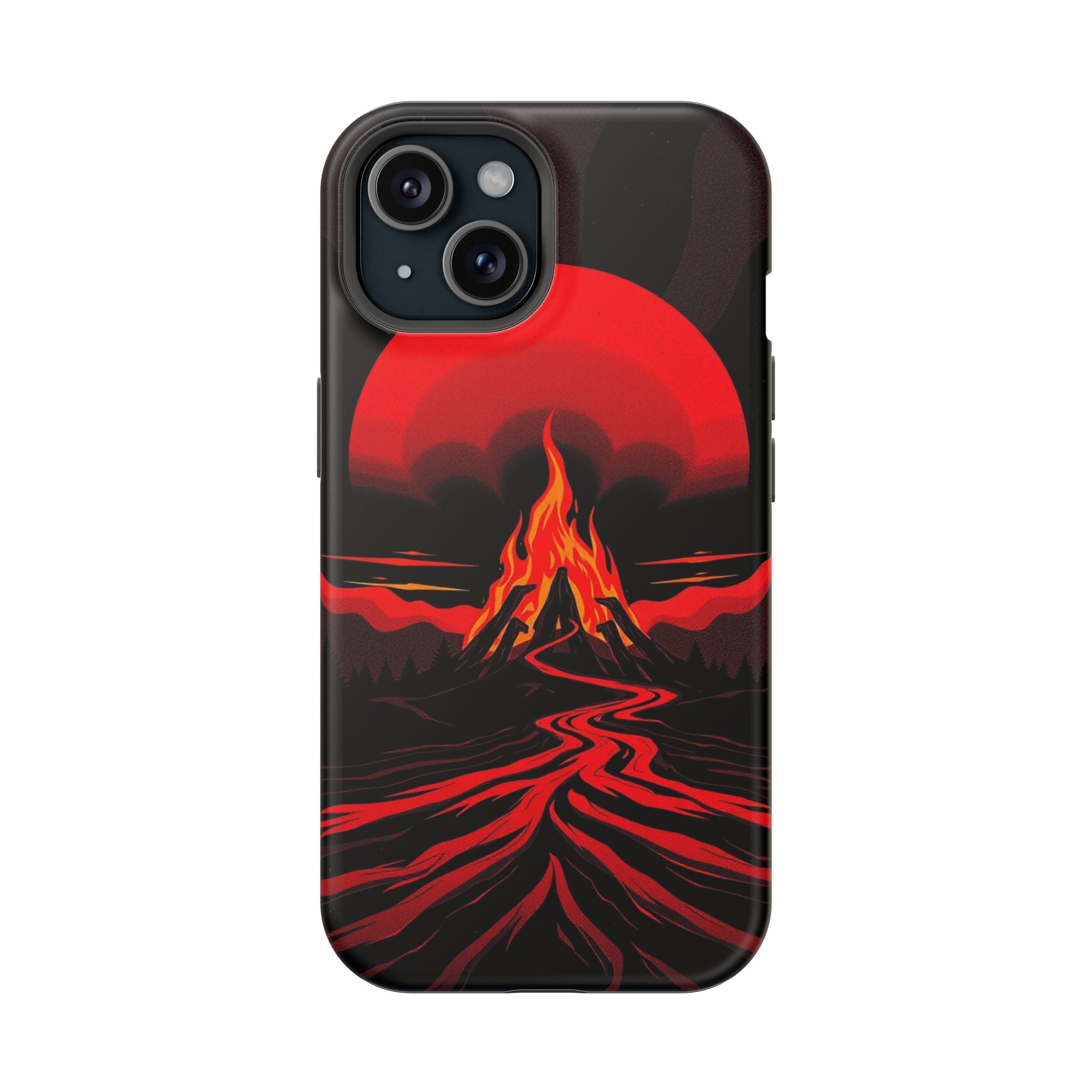 iPhone Black And Crimson Wildfire Glow Slim Everyday Designer Case · iPhone Case