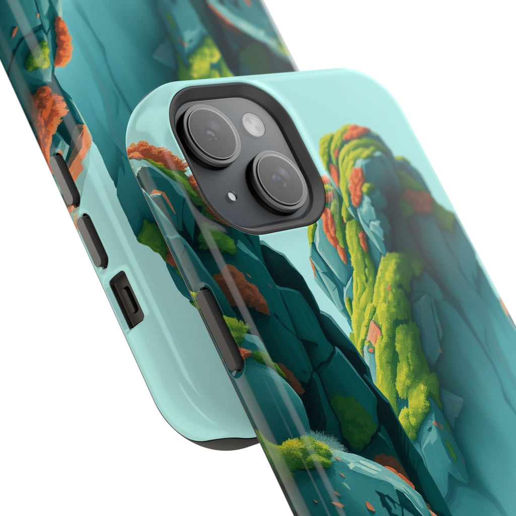 iPhone Moss Covered Rocks Oil Painting Impressionist iPhone Slim · iPhone Case