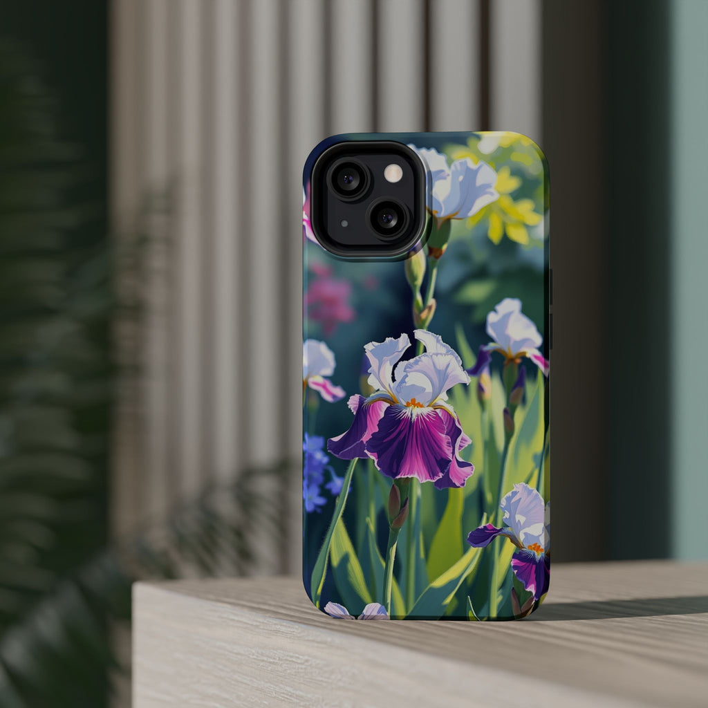 iPhone Vibrant Iris Garden Design Bold Modern Everyday Snap Case · iPhone Case