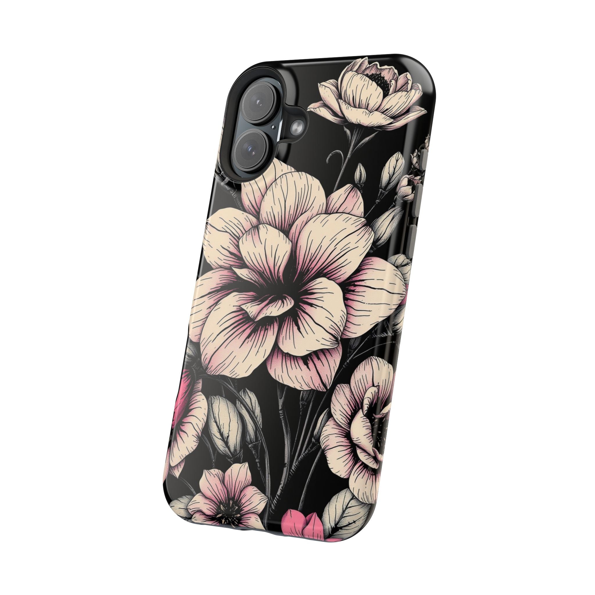 iPhone Floral Dark Academia Gothic Ink Slim Everyday Designer Case · iPhone Case