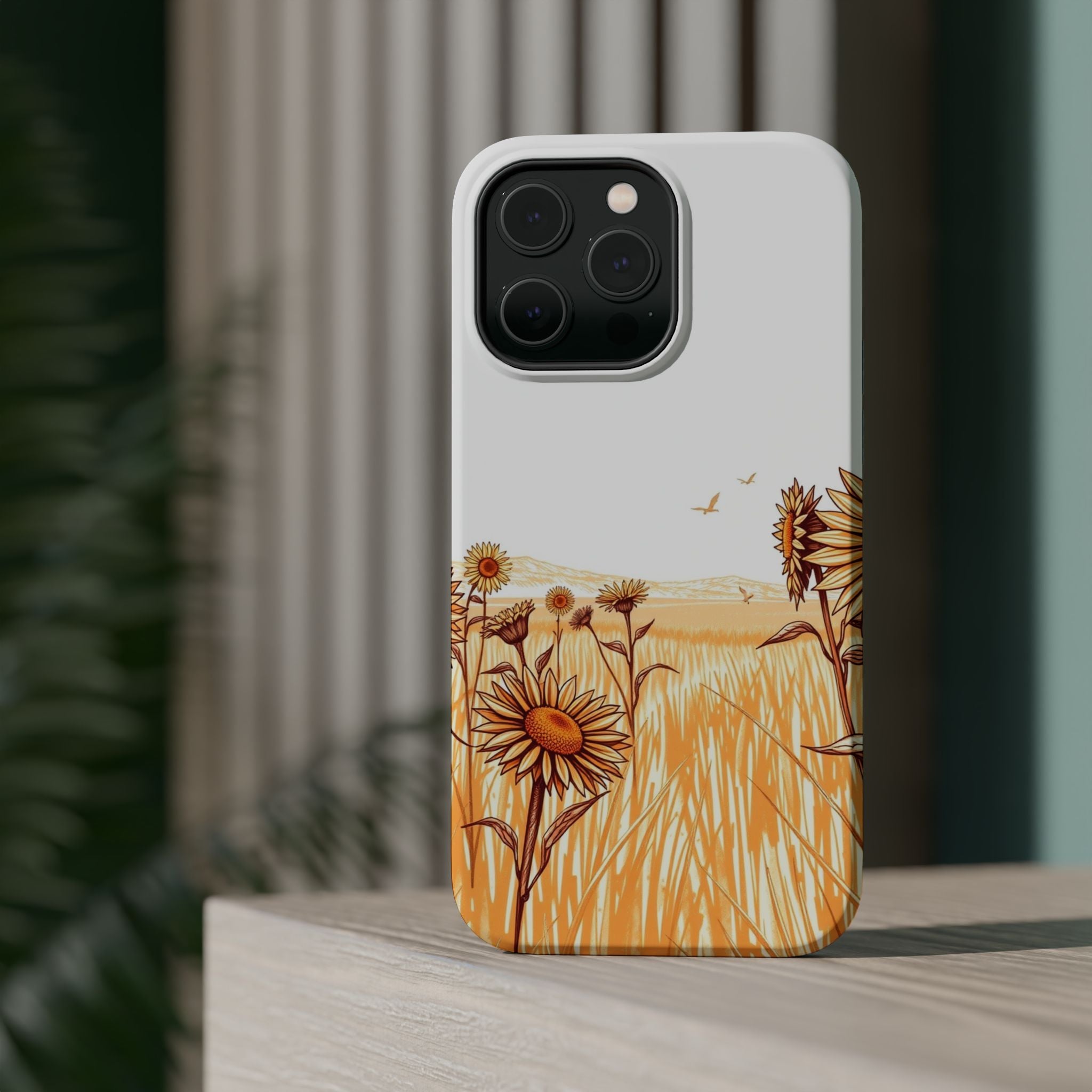 iPhone Burnt Orange And Sand Sunflower Prairie Soft iPhone Finish · iPhone Case