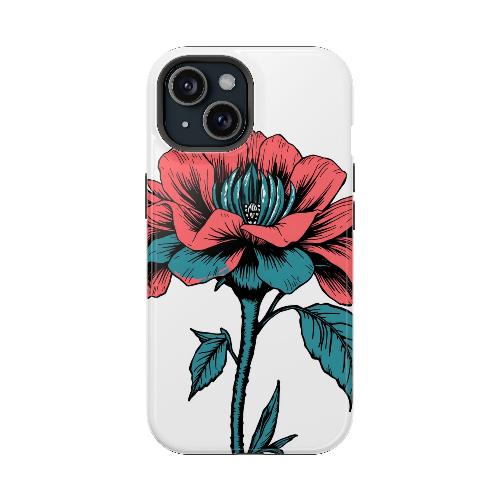 iPhone Garden Party Bloom Dark Gothic Ink Slim Snap Case · iPhone Case