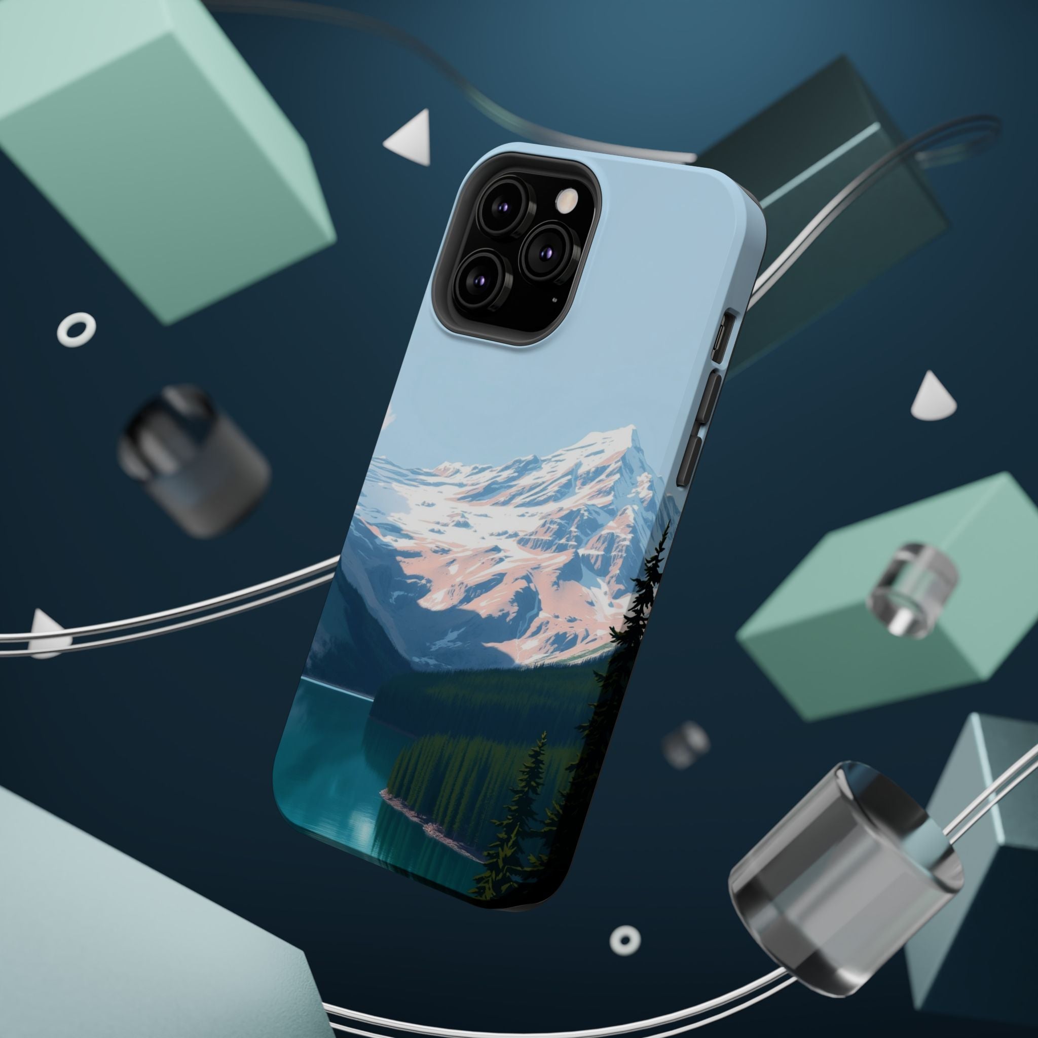 iPhone Serene Glacier Lake Design Bold Modern Everyday Snap Case · iPhone Case