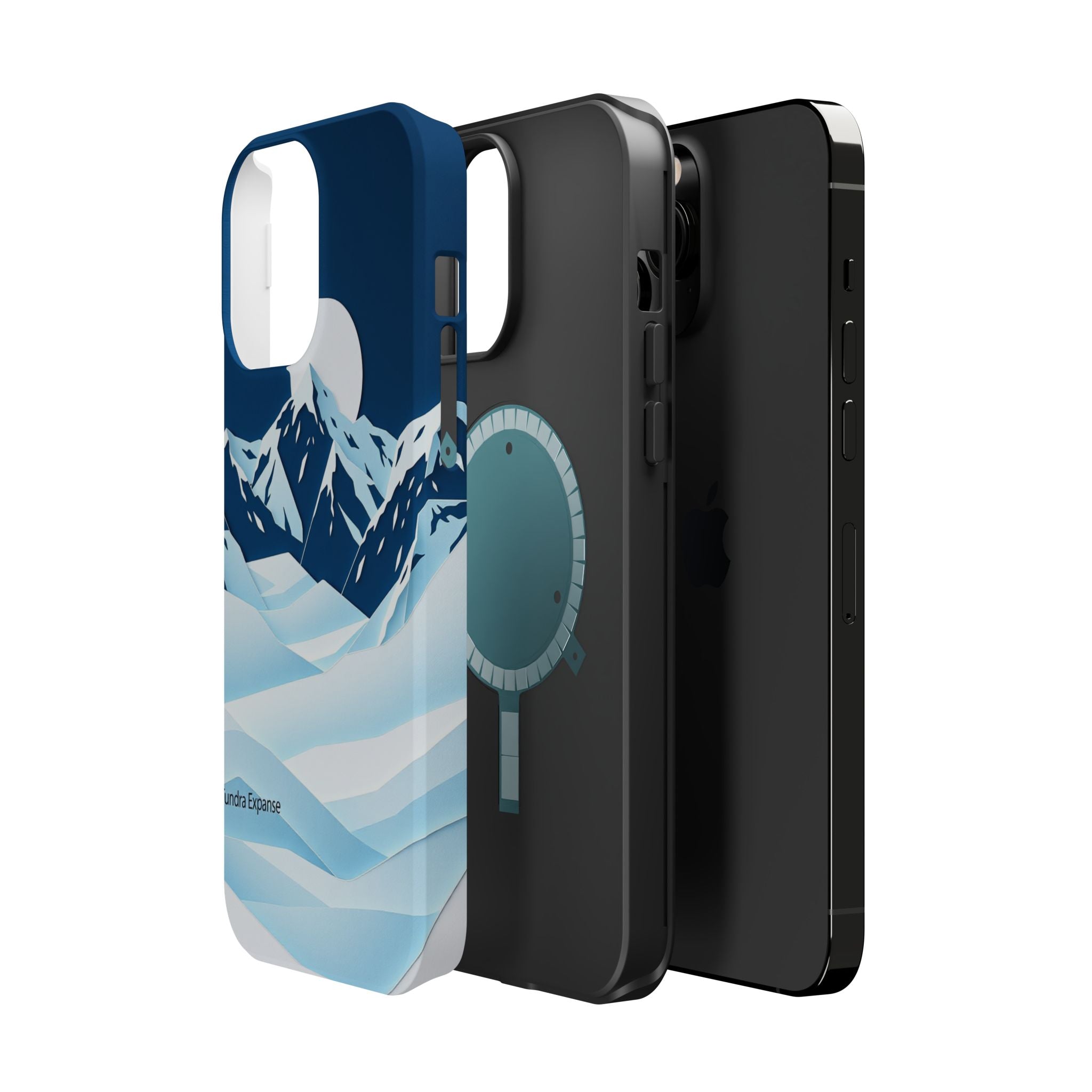 iPhone Midnight Blue And Silver Tundra Expanse Clean iPhone 12 Minimal · iPhone