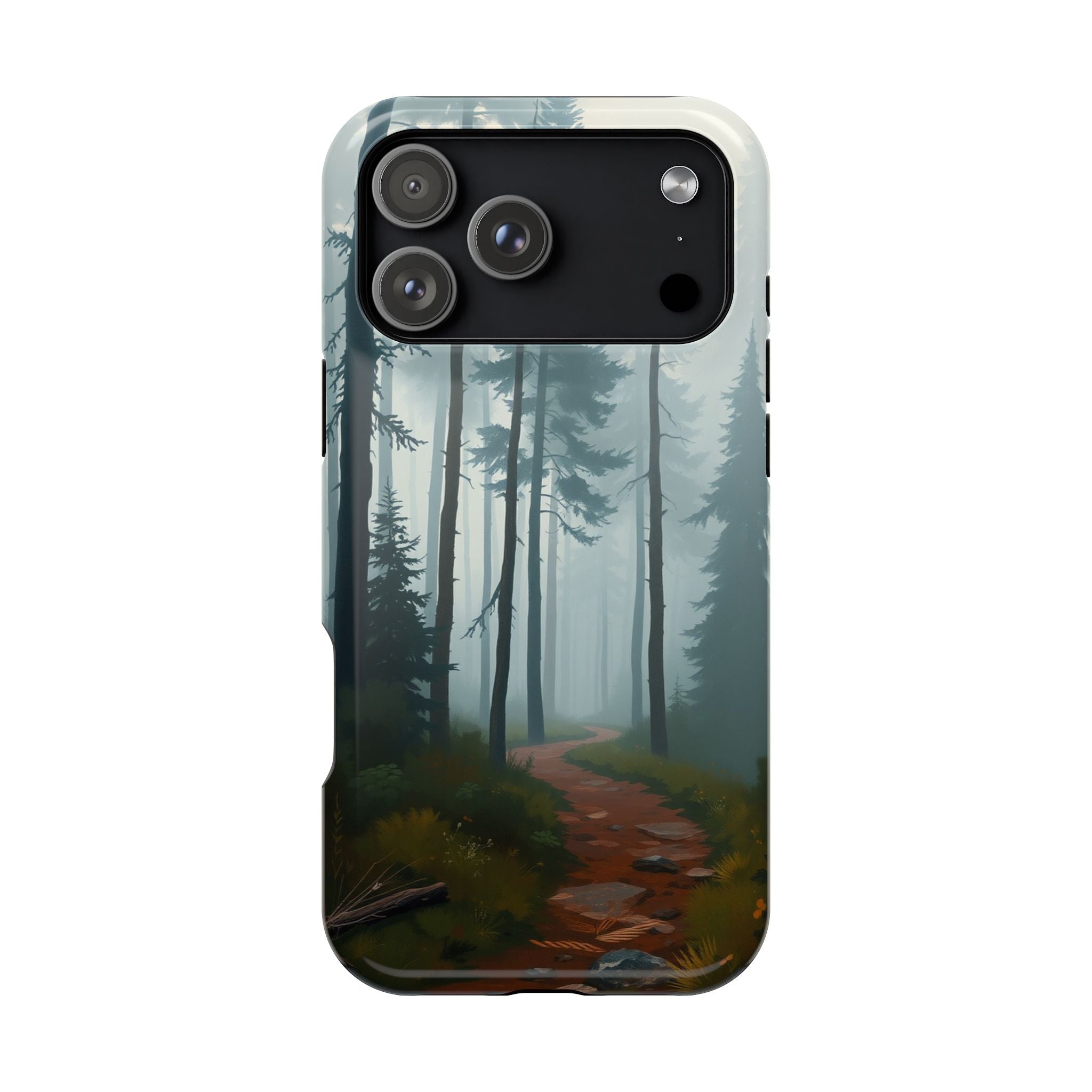 iPhone Serene Misty Forest Path Design Slim Everyday Designer Case · iPhone Case