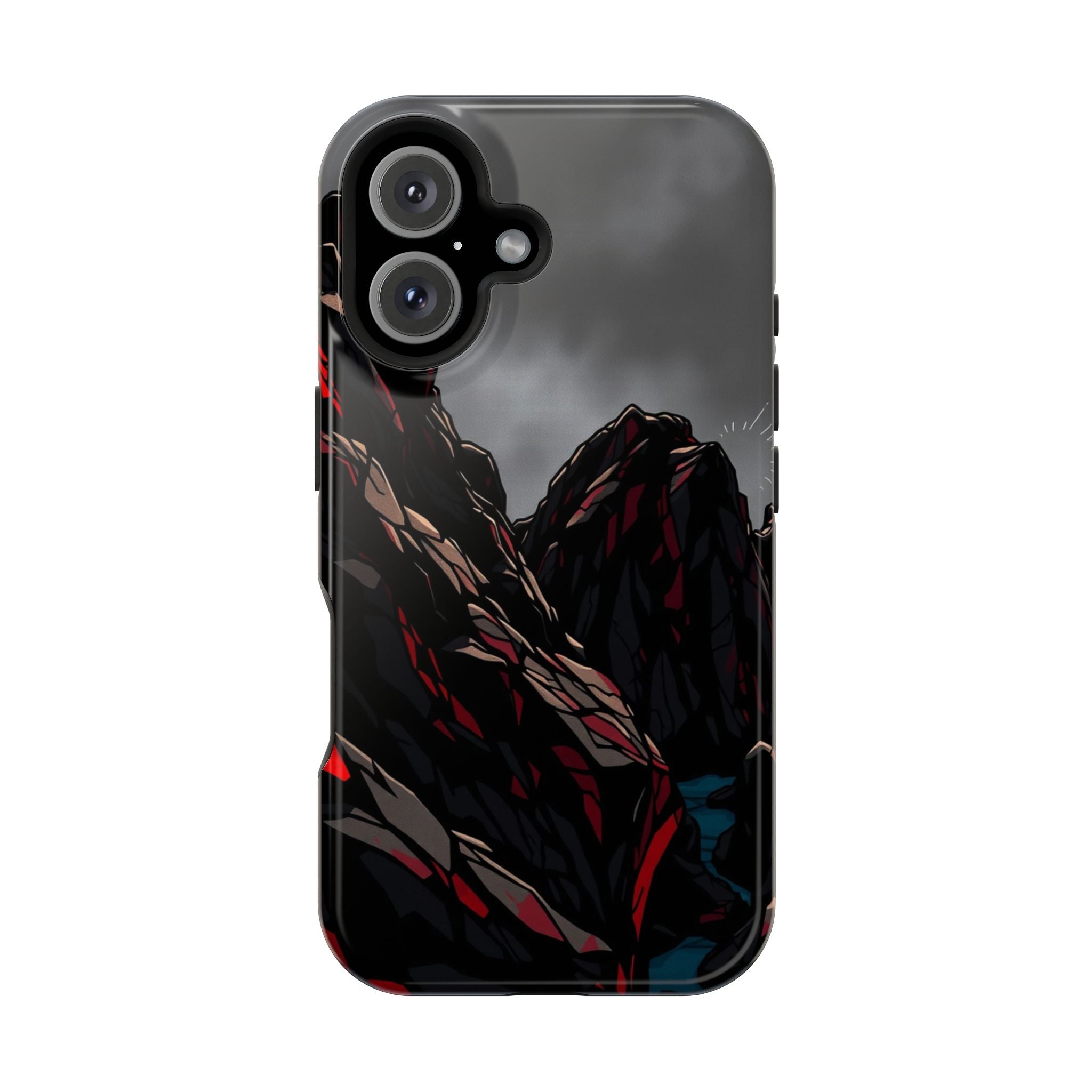 iPhone Black And Crimson Rocky Coastline Slim Everyday iPhone 11 · iPhone Case