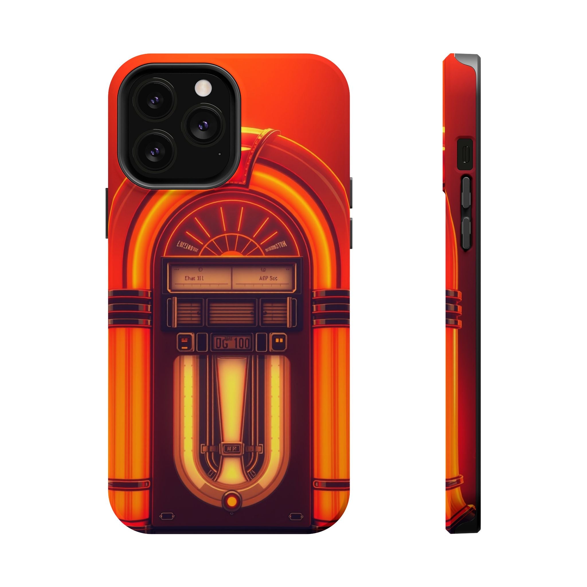 iPhone Jukebox Glow Neon Cyberpunk Bold Modern Everyday Snap Case · iPhone Case