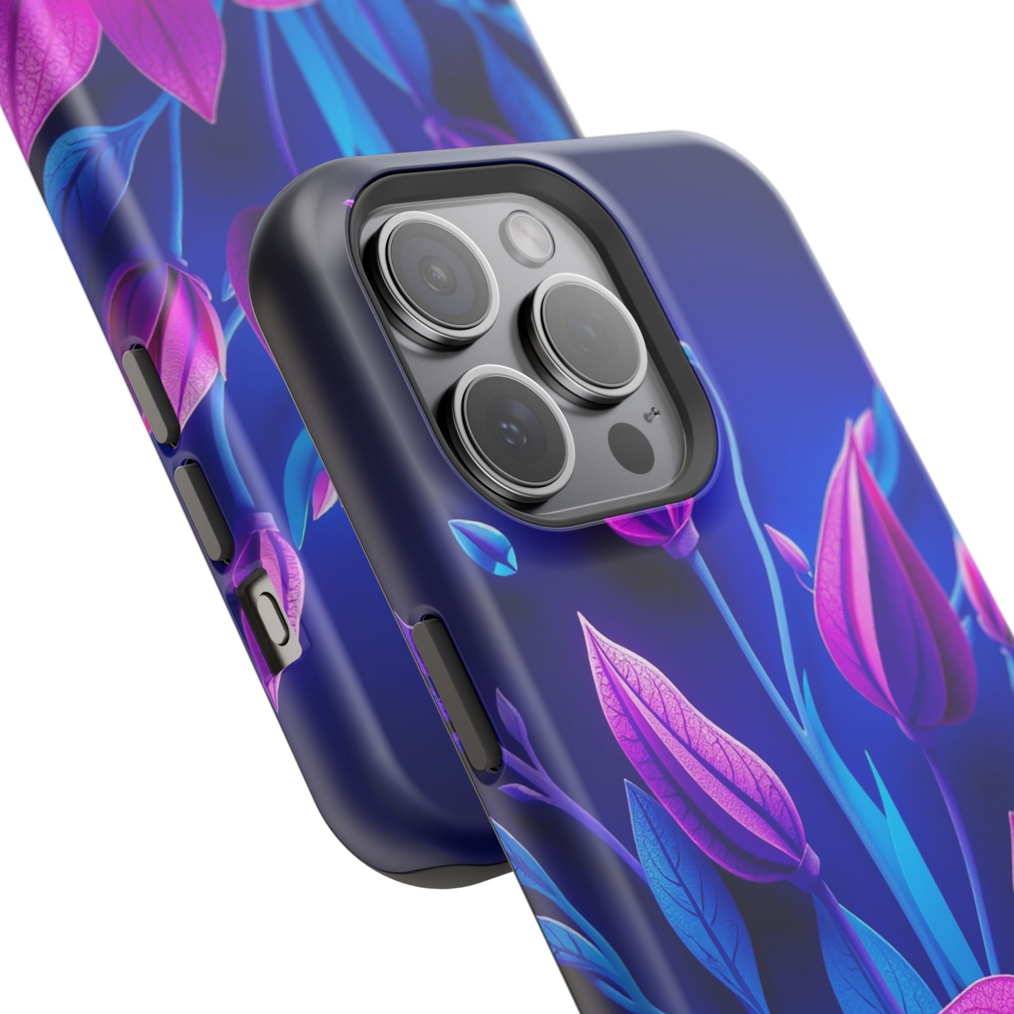 iPhone Neon Floral Paper Cut Art Bold Modern Everyday Snap Case · iPhone Case