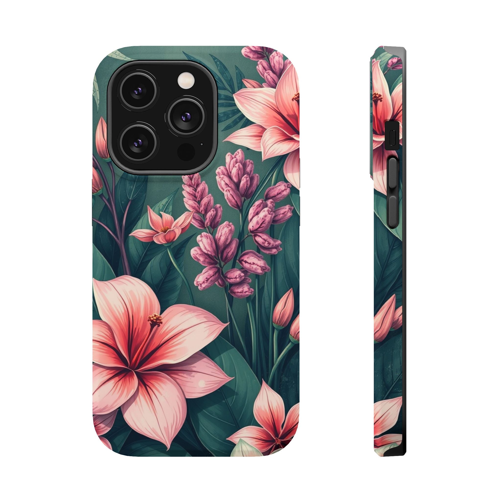 iPhone Mint And Blush Jungle Floral Slim Everyday Designer Case · iPhone Case