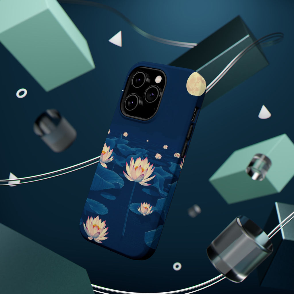 iPhone Midnight Blue And Silver Lotus Pond Slim iPhone Everyday · iPhone Case