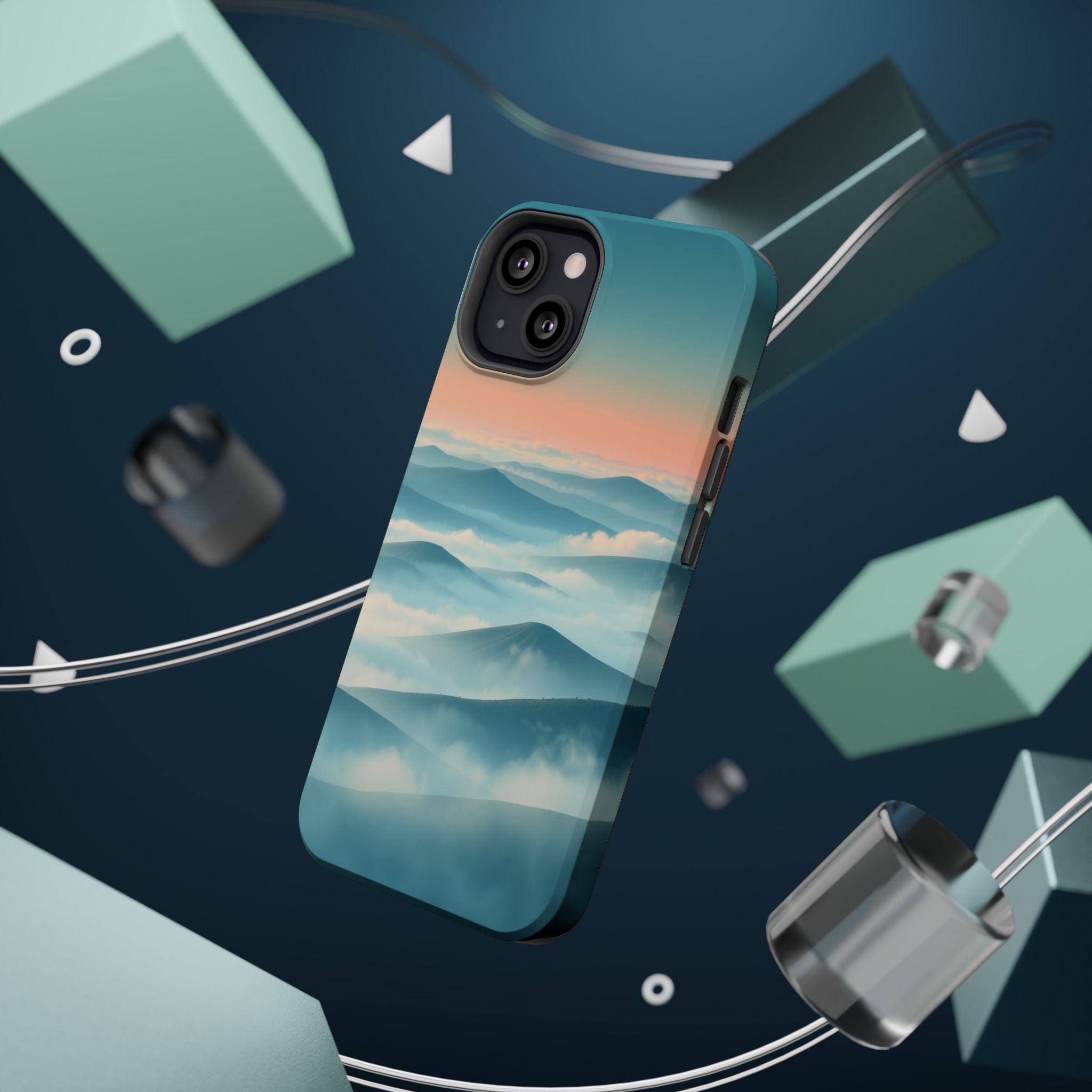 iPhone Fog Rolling Over Hills Electric Art Slim iPhone 17 Everyday · iPhone Case
