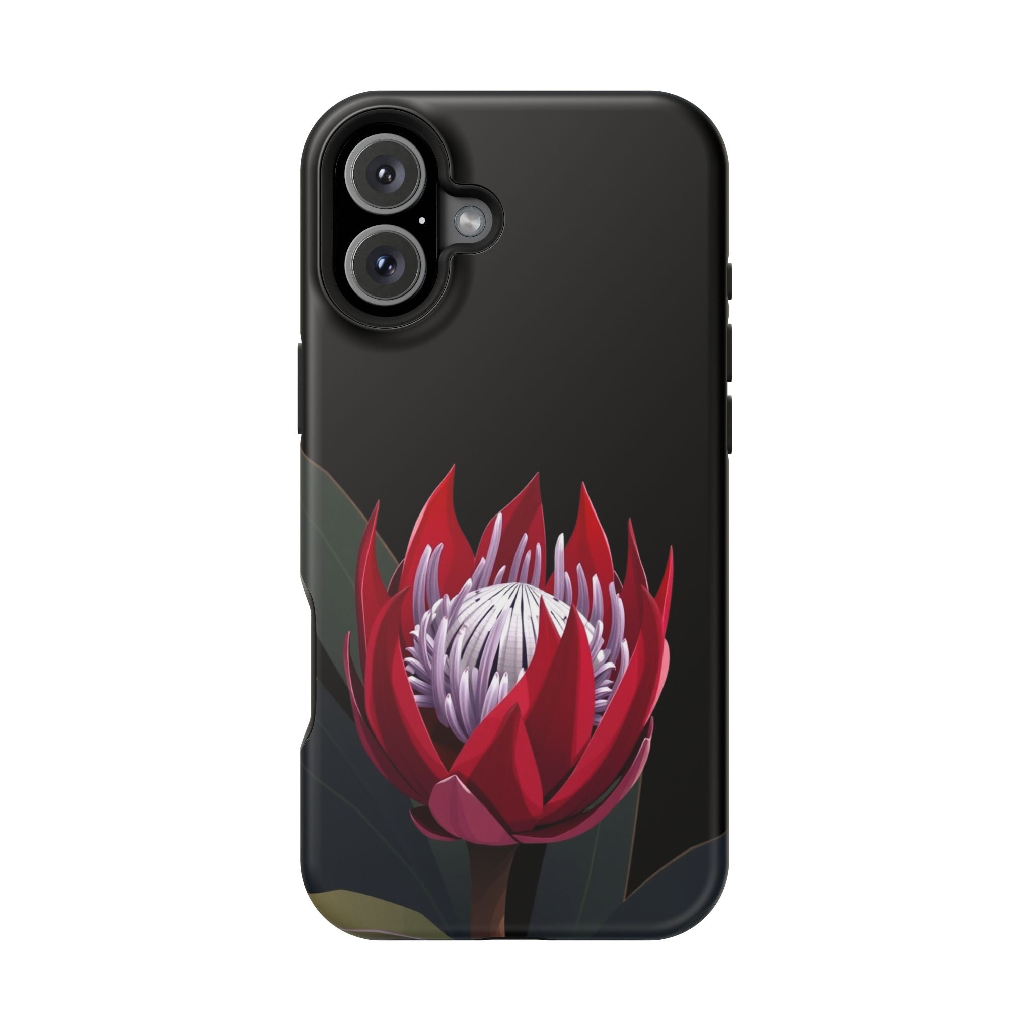 iPhone Black And Crimson Protea Bold Slim Everyday Designer Case · iPhone Case