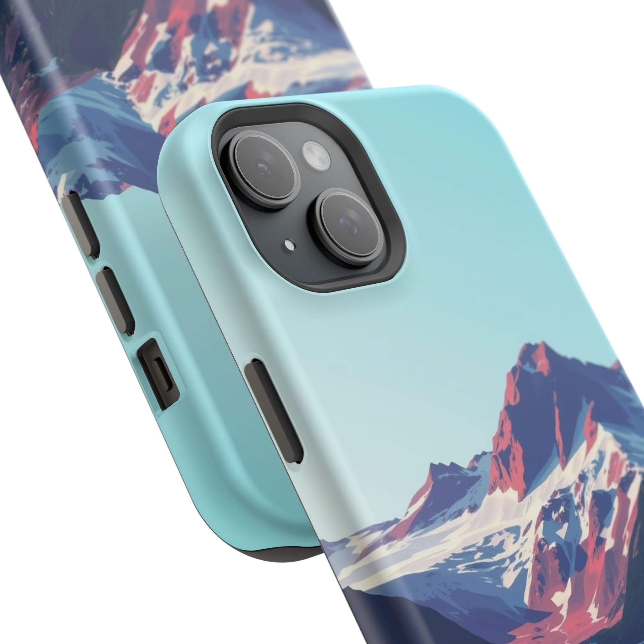 iPhone Cyan And Magenta Glacier Lake Slim Everyday Designer Case · iPhone Case
