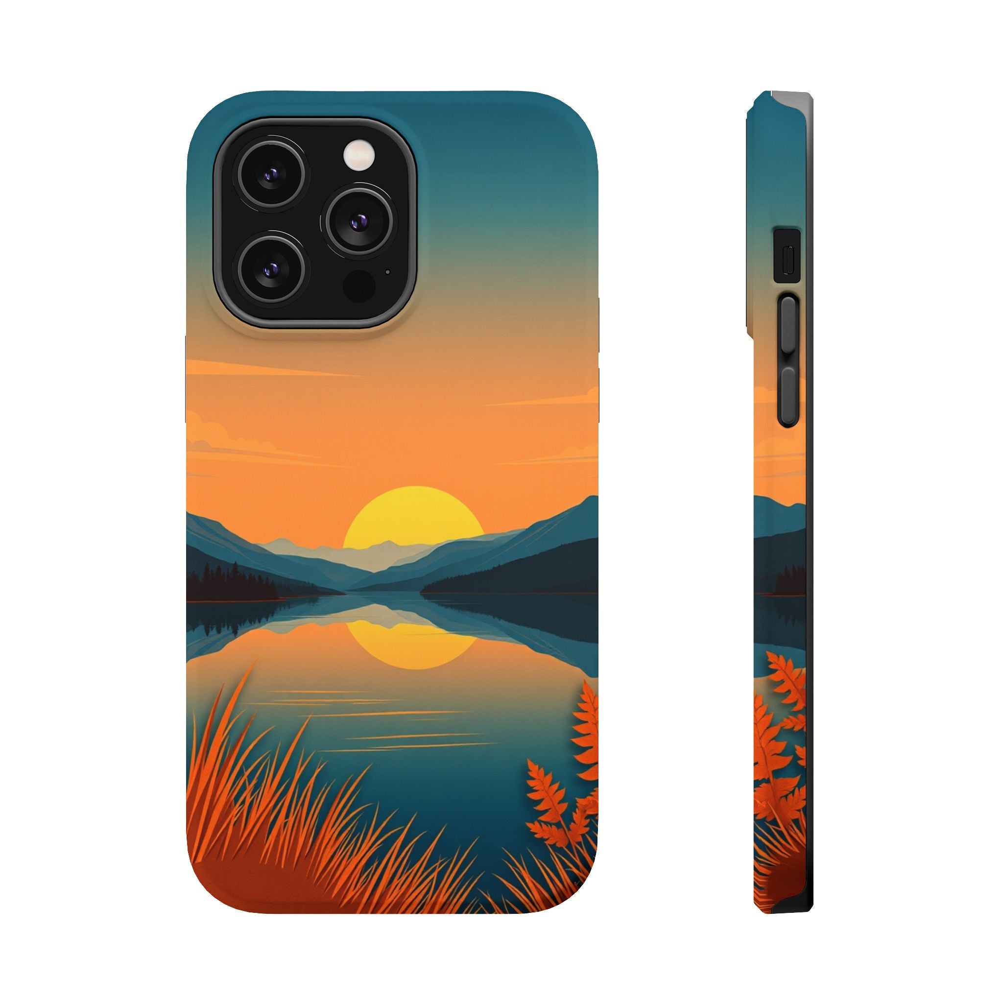 iPhone Lake at Twilight Cinematic Art Slim Everyday Designer Case · iPhone Case