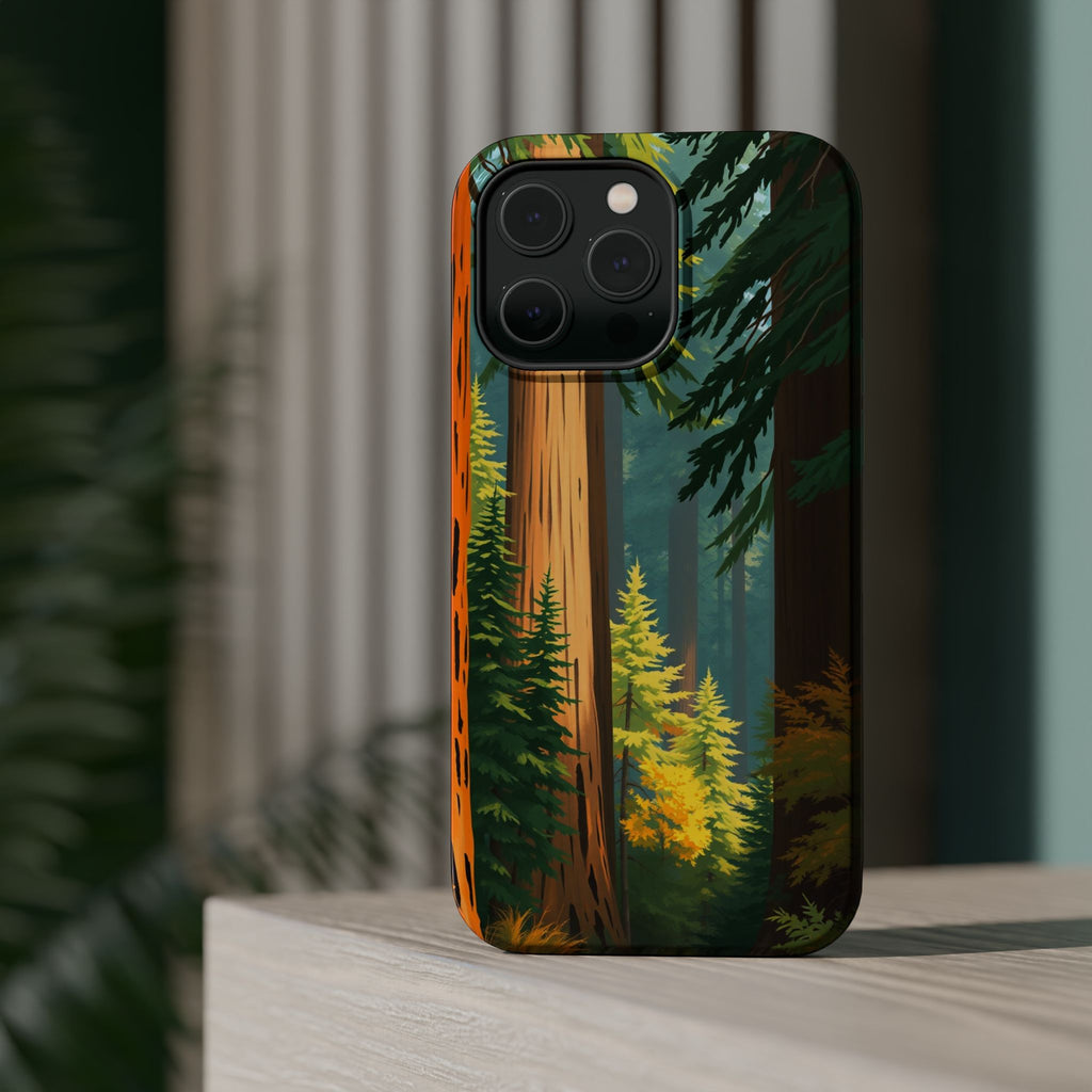 iPhone Redwood Forest Oil Painting Impressionist Clean iPhone Minimal · iPhone C