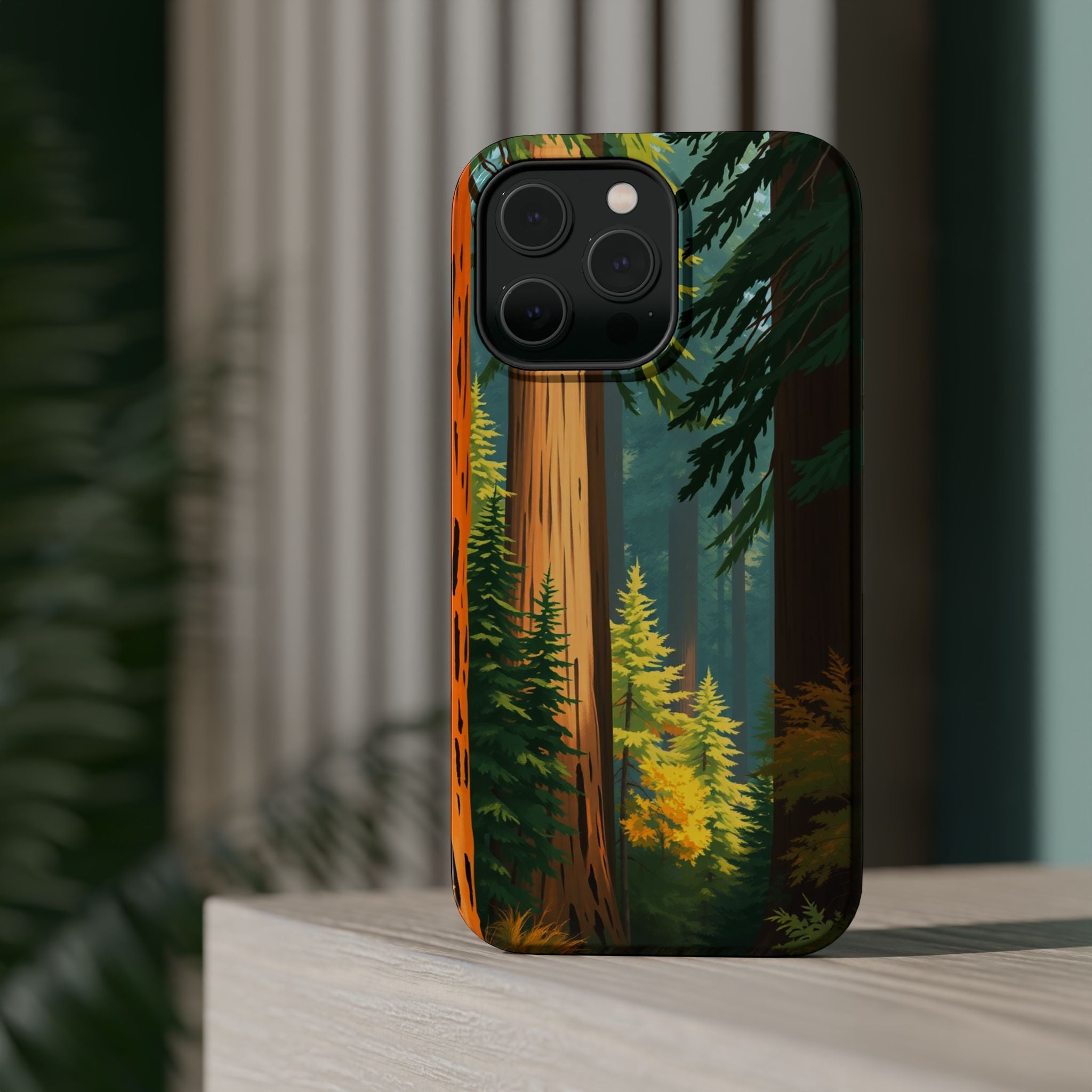 iPhone Redwood Forest Oil Painting Impressionist Clean iPhone Minimal · iPhone C