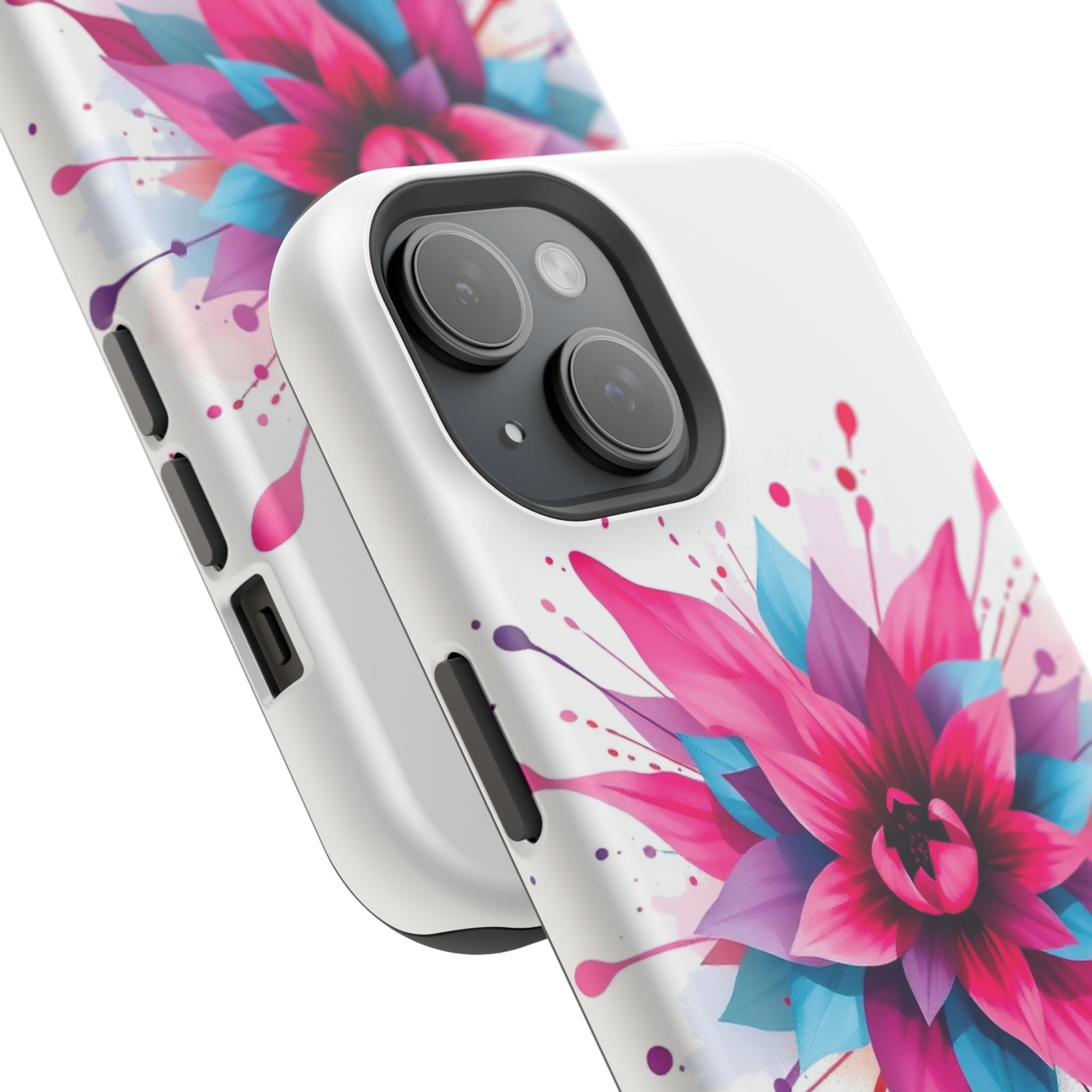 iPhone Floral Watercolor Splash Electric Art Slim iPhone Everyday · iPhone Case