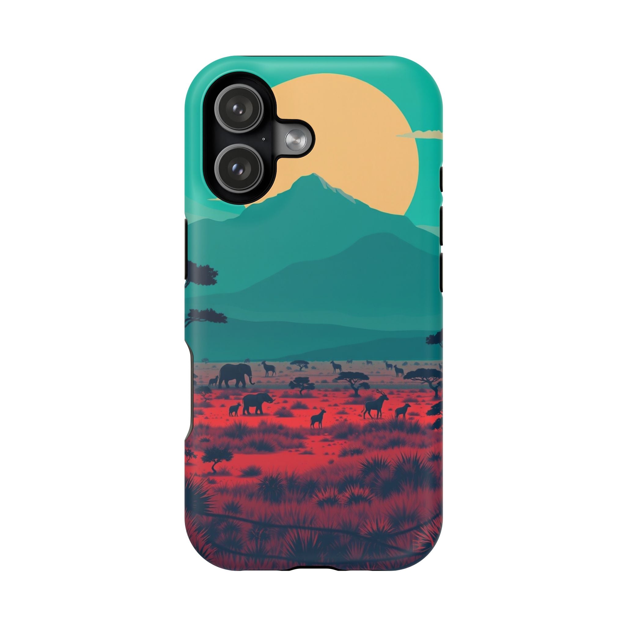 iPhone Savanna Horizon Vintage Retro Poster Slim iPhone Everyday · iPhone Case
