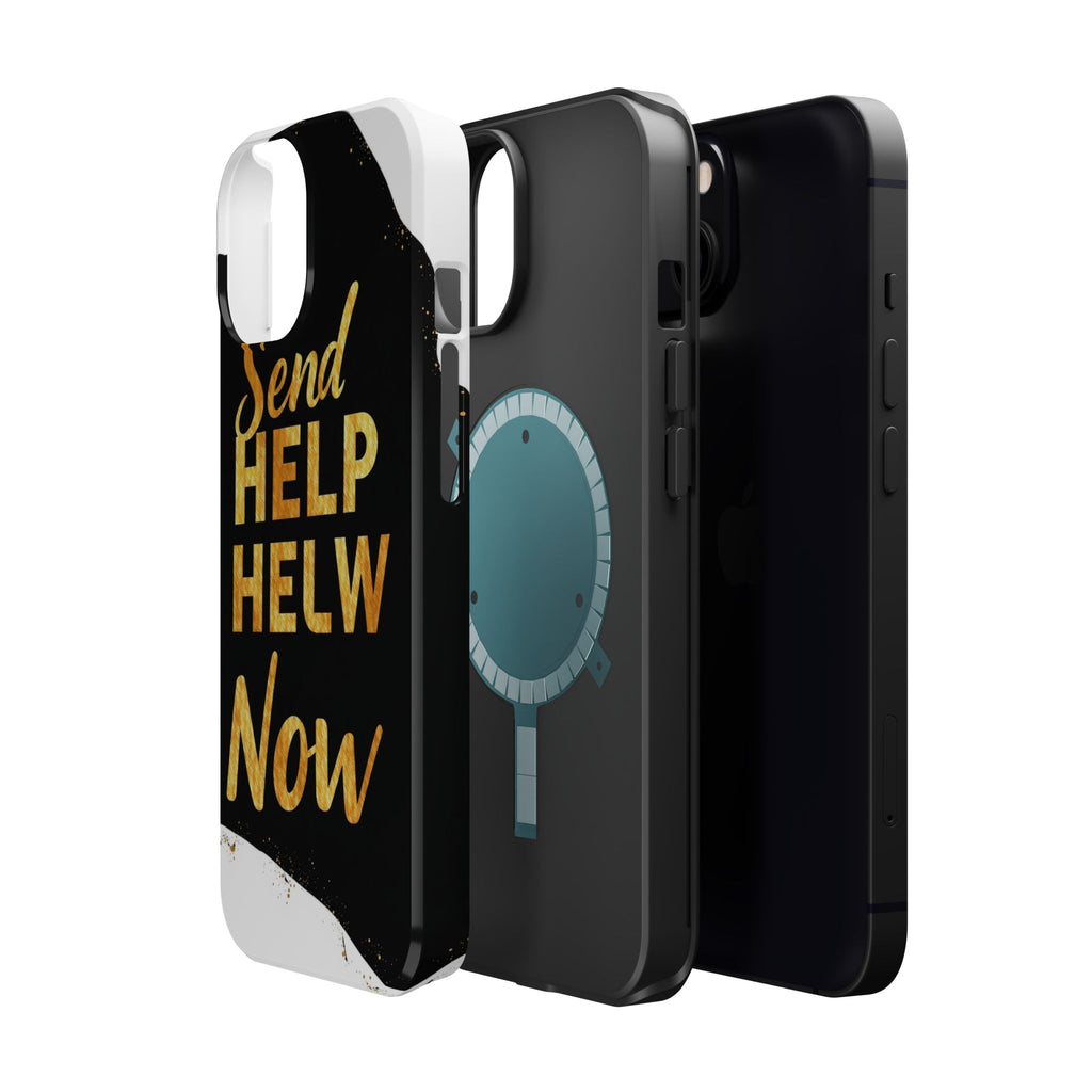 iPhone Send Help Now Enchanted Art Bold Modern Everyday Snap Case · iPhone Case