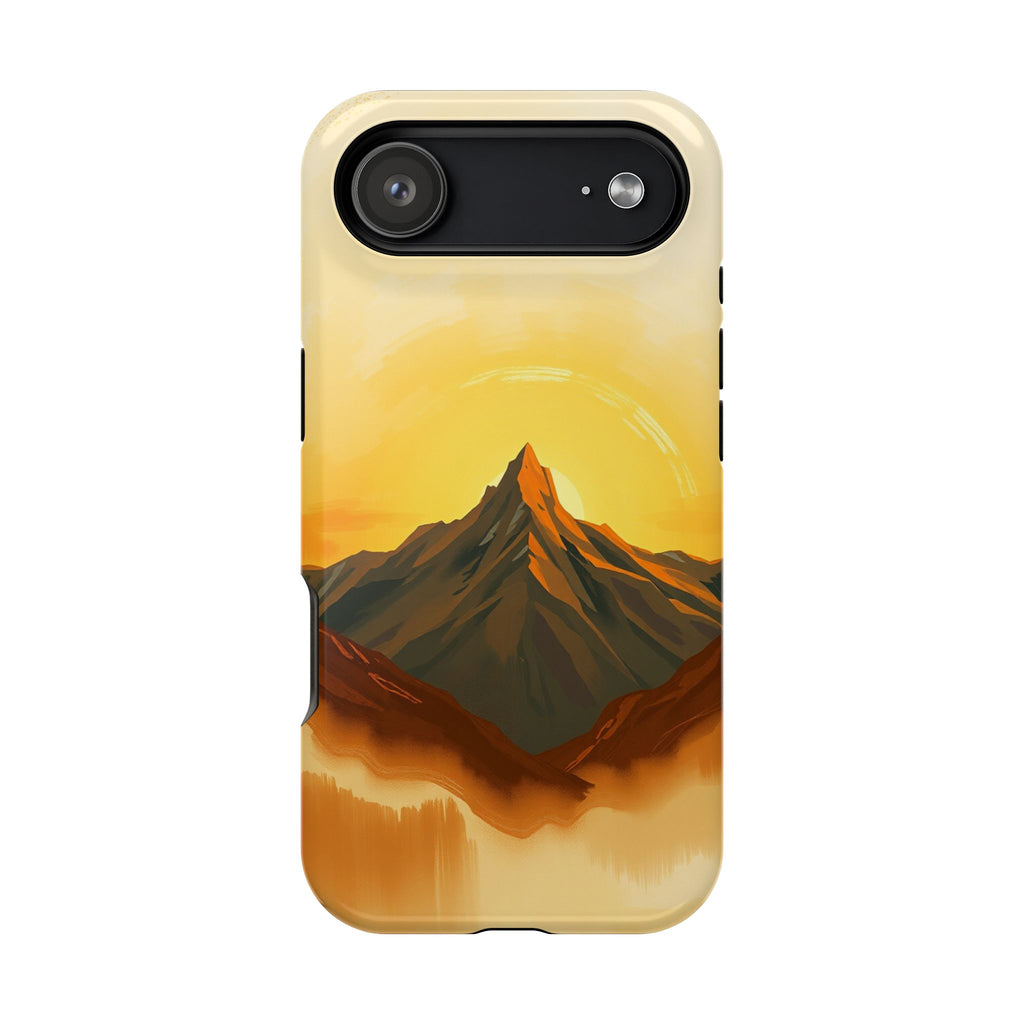 iPhone Mustard And Rust Mountain at Sunrise Slim iPhone Everyday · iPhone Case