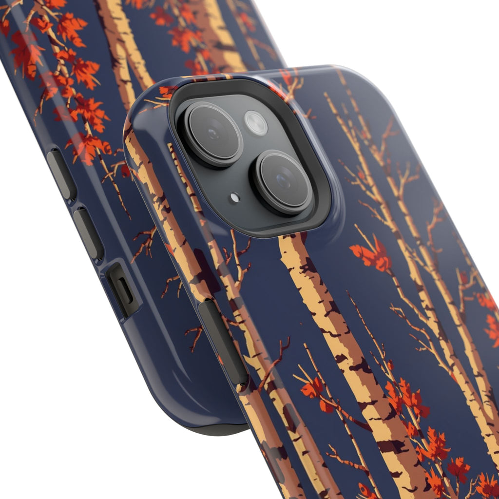 iPhone Birch Grove Pixel Art -Bit Bold Modern Everyday Snap Case · iPhone Case