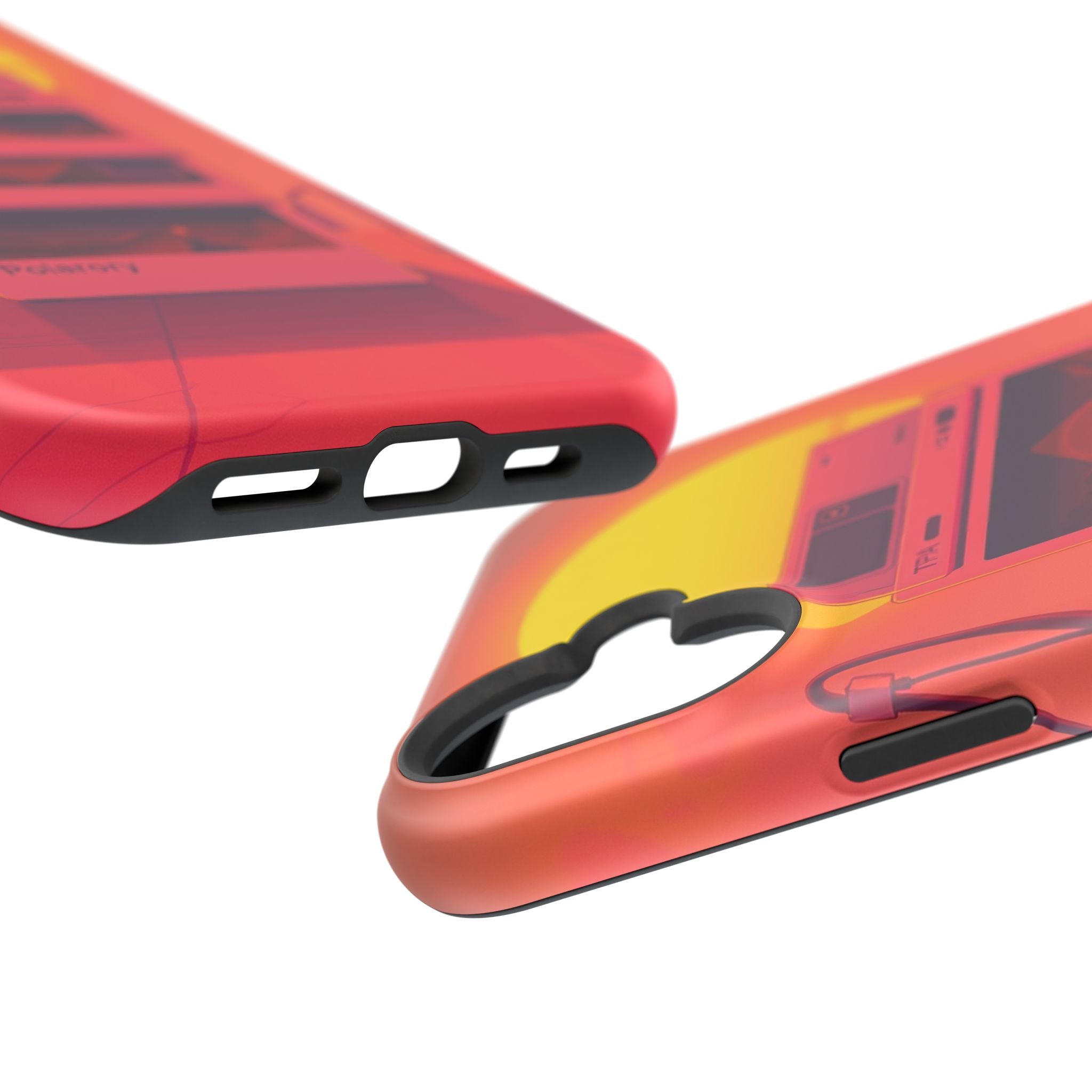 iPhone Polaroid Stack Memory Neon Cyberpunk Slim Everyday Designer Case · iPhone