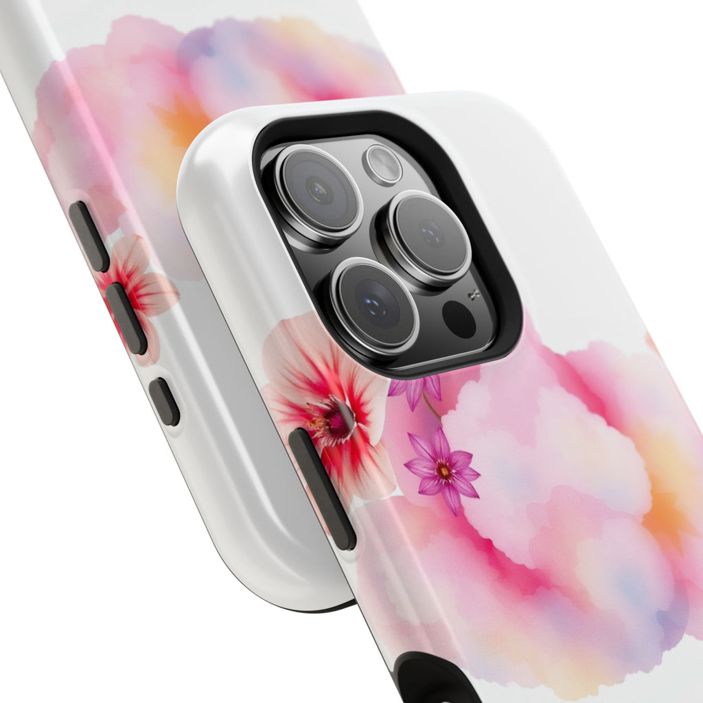 iPhone Pastel Floral Cloud Vibrant Watercolor Carry Case Slim Snap Case · iPhone
