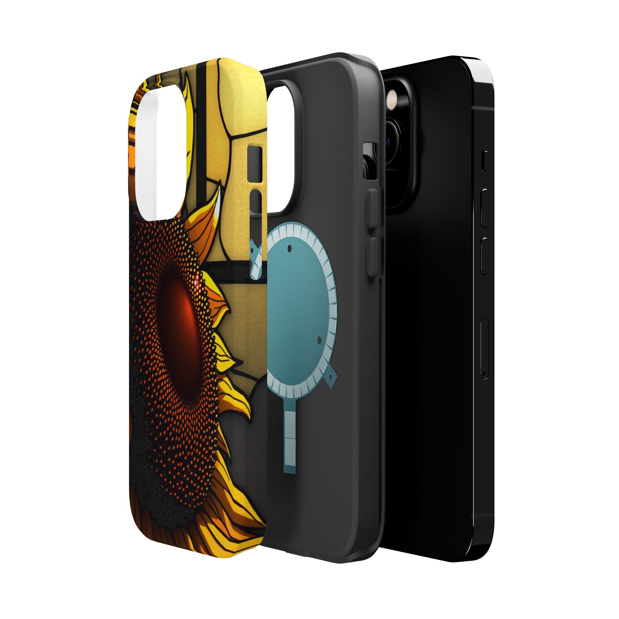 iPhone Sunflower Pop Stained Glass Bold Modern Everyday Snap Case · iPhone Case
