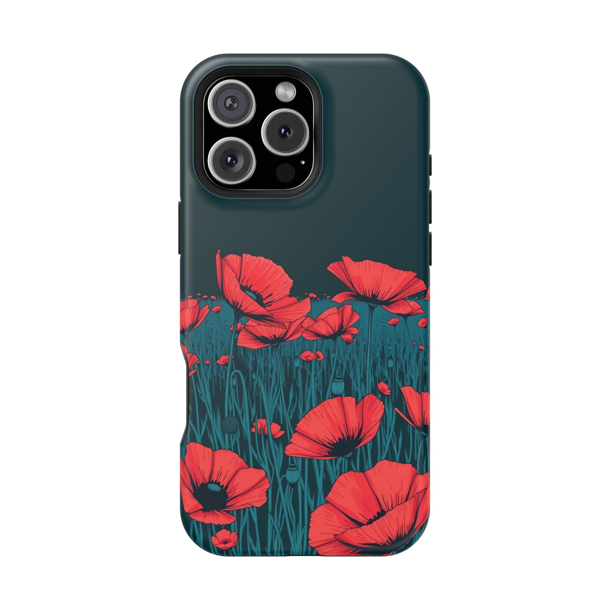 iPhone Poppy Field Dark Gothic Ink Clean Minimal Snap Cas Slim Snap Case · iPhon