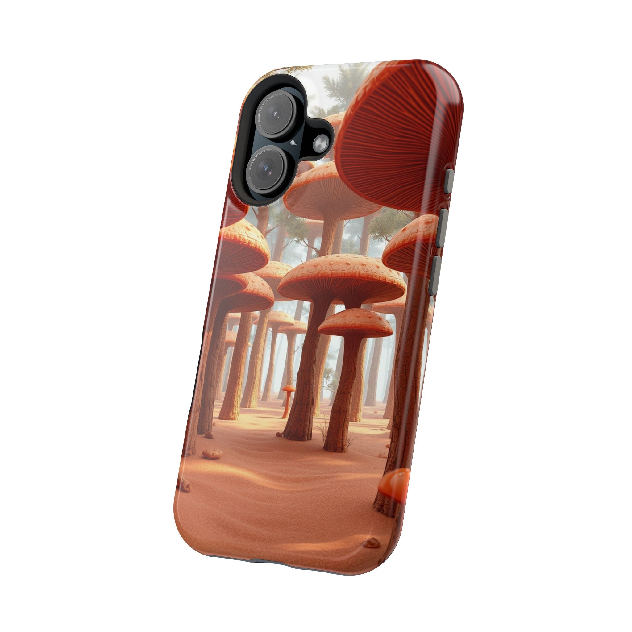 iPhone Mushroom Forest 3D Digital Bold Modern Everyday Snap Case · iPhone Case
