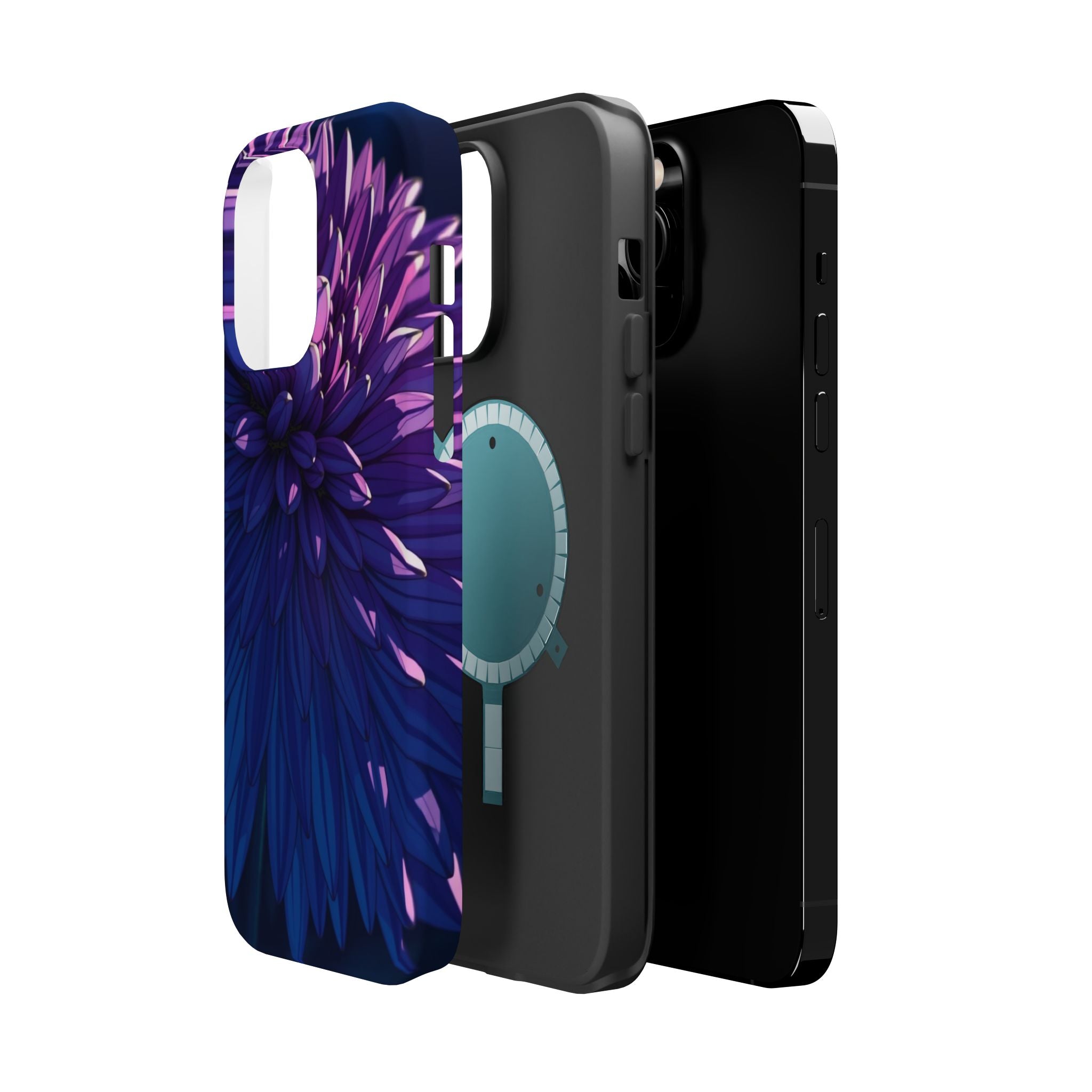 iPhone Indigo And Violet Chrysanthemum Classic Soft iPhone Finish · iPhone Case