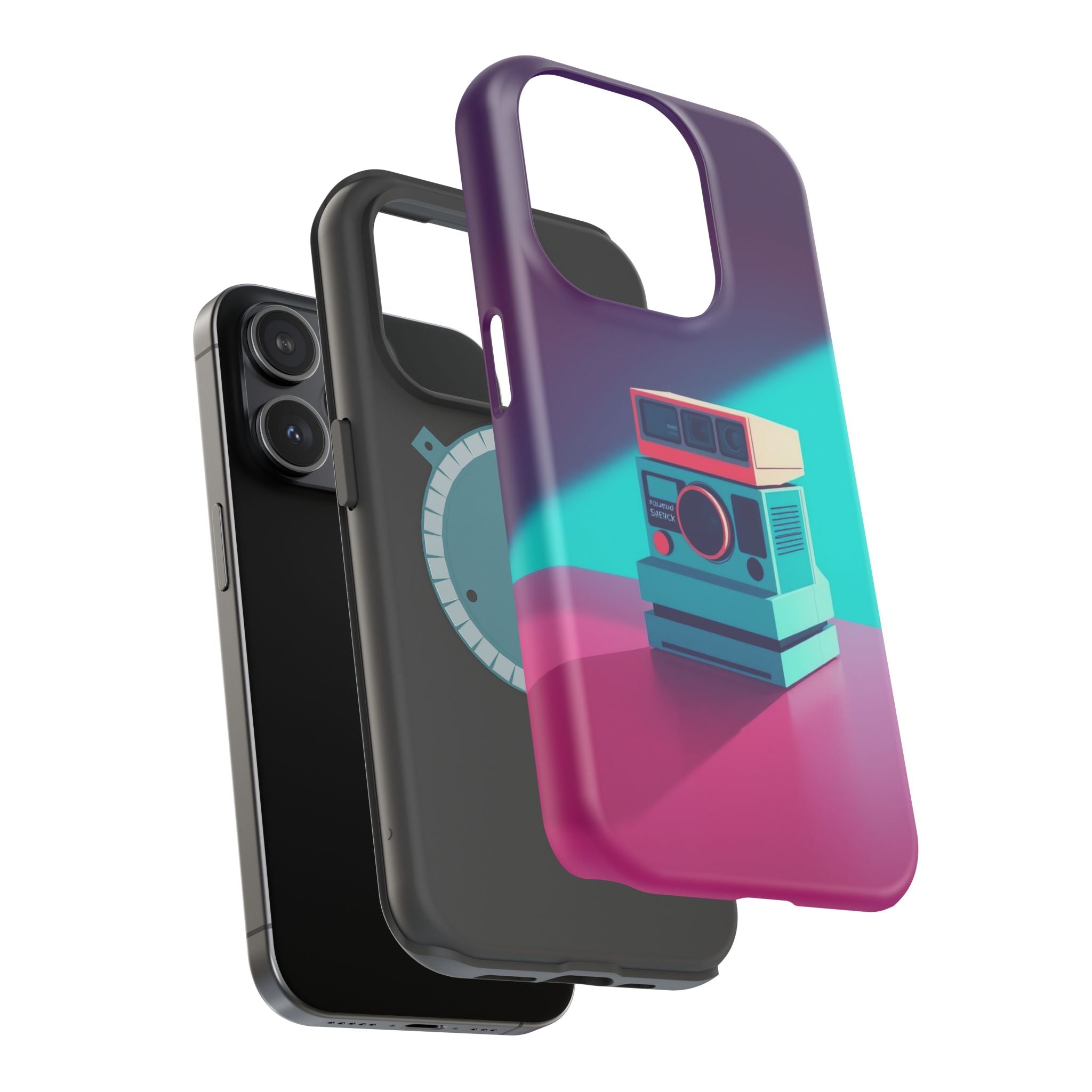 iPhone Polaroid Stack Memory Pop Art Bold Slim Everyday Designer Case · iPhone C