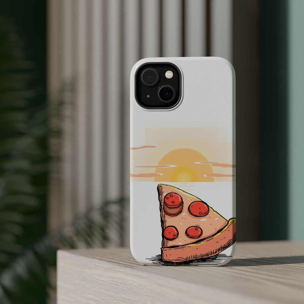 iPhone Earthy Pizza Slice Sunset Design Slim Everyday Designer Case · iPhone Cas