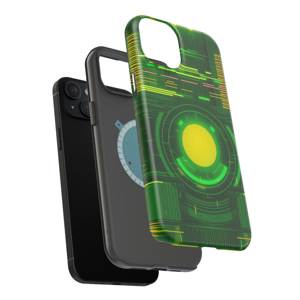 iPhone Emerald Green And Gold VHS Static Slim Everyday Designer Case · iPhone Ca