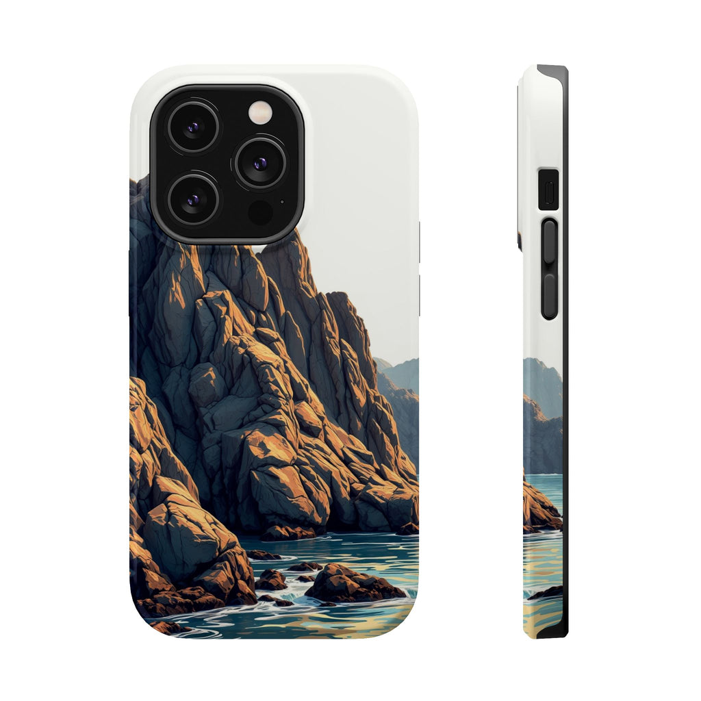 iPhone Mustard And Rust Rocky Coastline Slim Everyday iPhone Designer · iPhone C