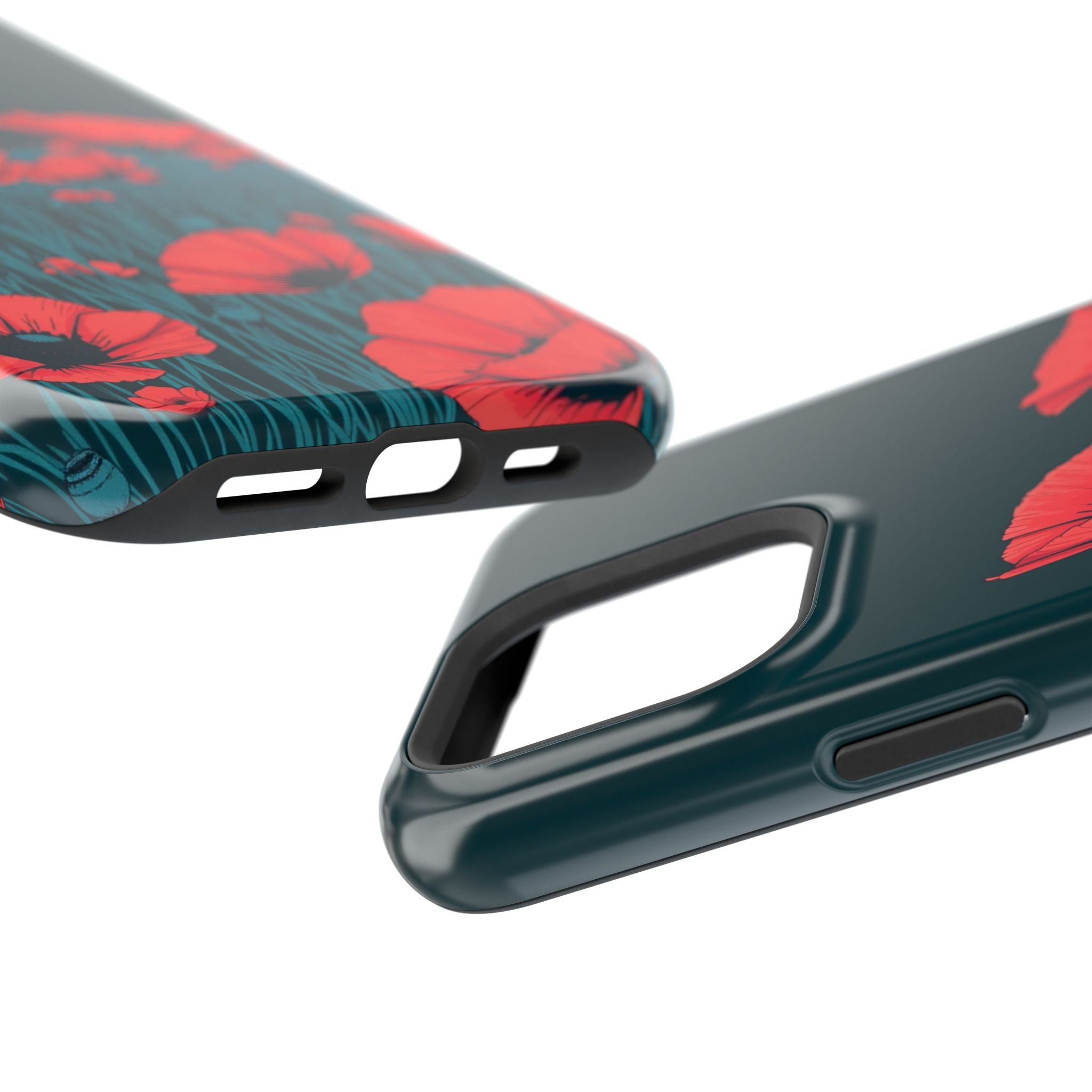 iPhone Poppy Field Dark Gothic Ink Clean Minimal Snap Cas Slim Snap Case · iPhon