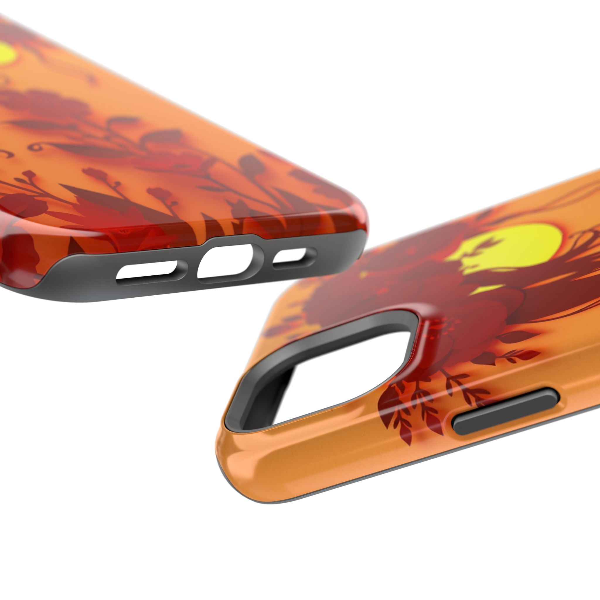 iPhone Sunset Amber And Peach Floral Crown Slim iPhone Everyday · iPhone Case