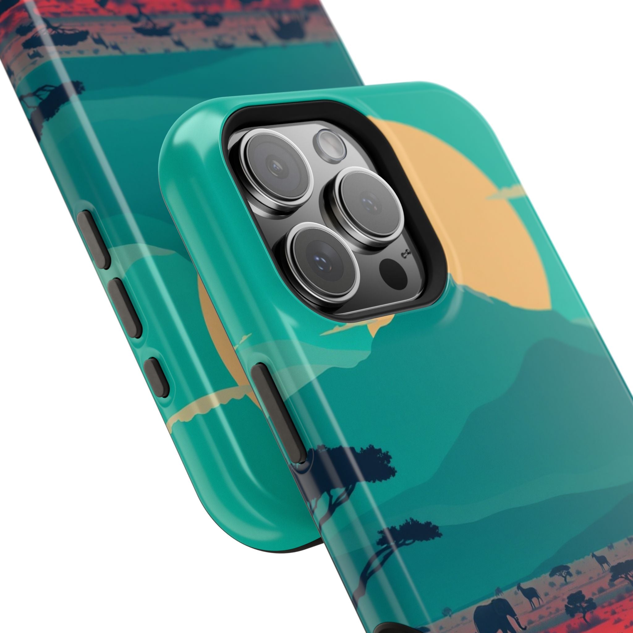 iPhone Savanna Horizon Vintage Retro Poster Slim iPhone Everyday · iPhone Case