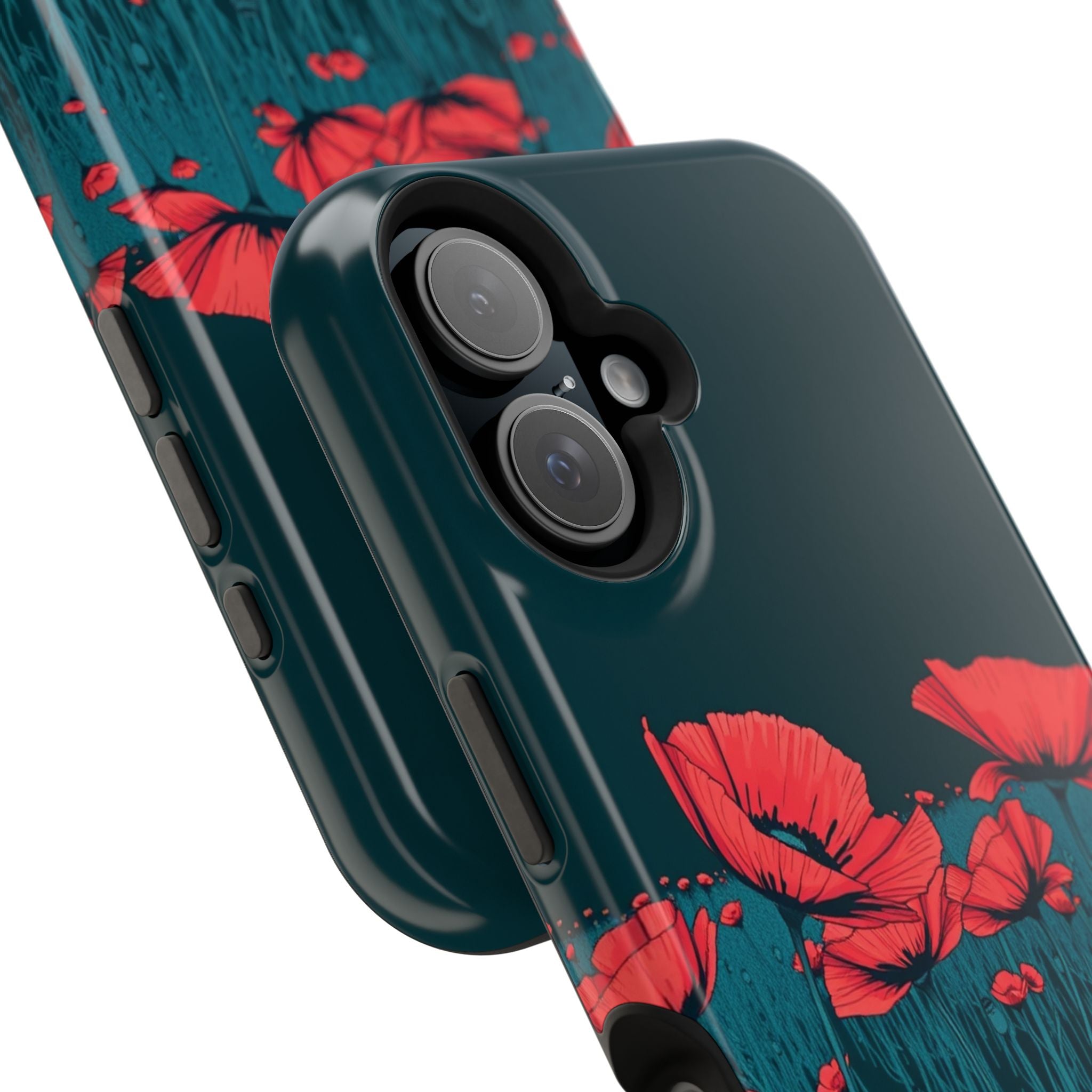 iPhone Poppy Field Dark Gothic Ink Clean Minimal Snap Cas Slim Snap Case · iPhon