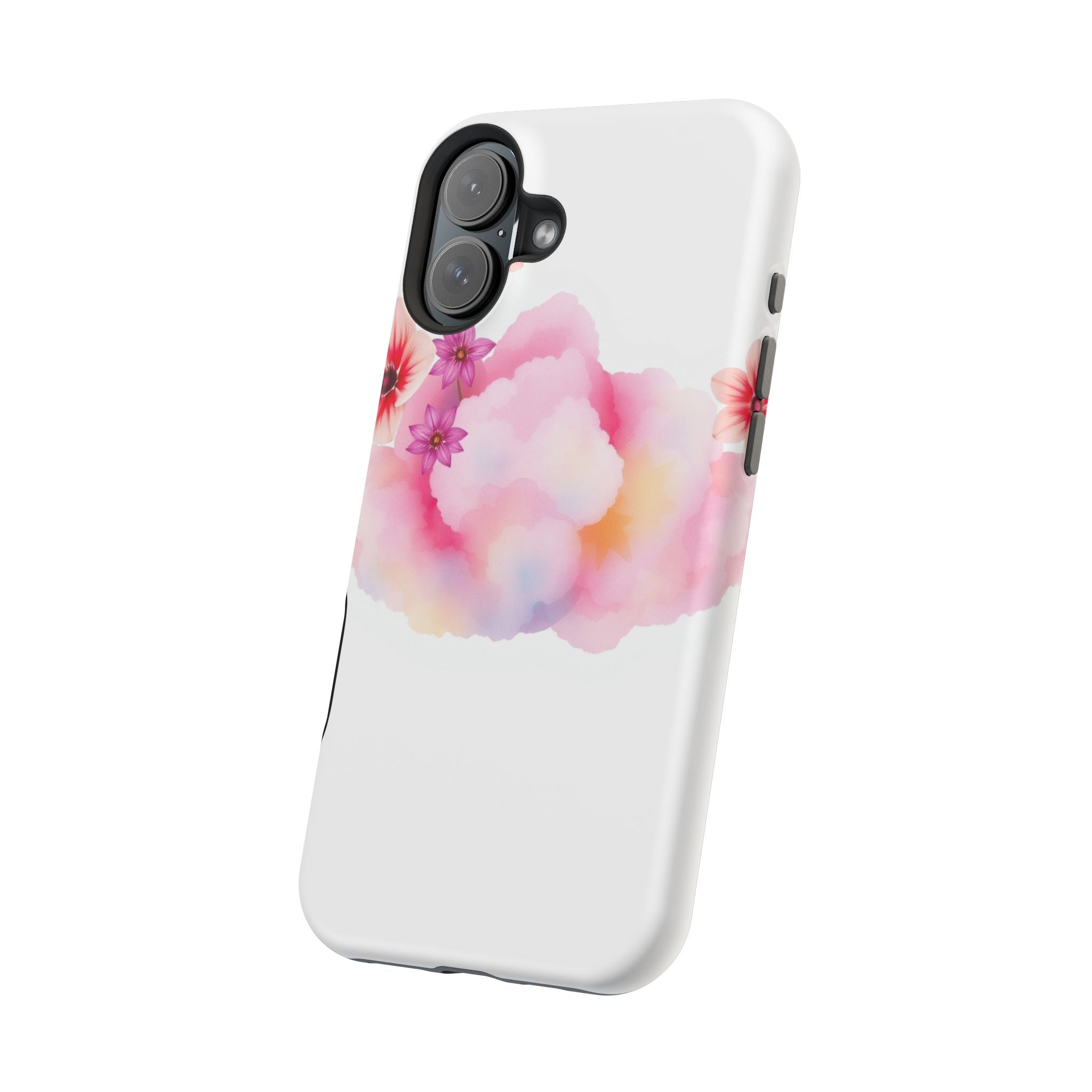 iPhone Pastel Floral Cloud Vibrant Watercolor Carry Case Slim Snap Case · iPhone